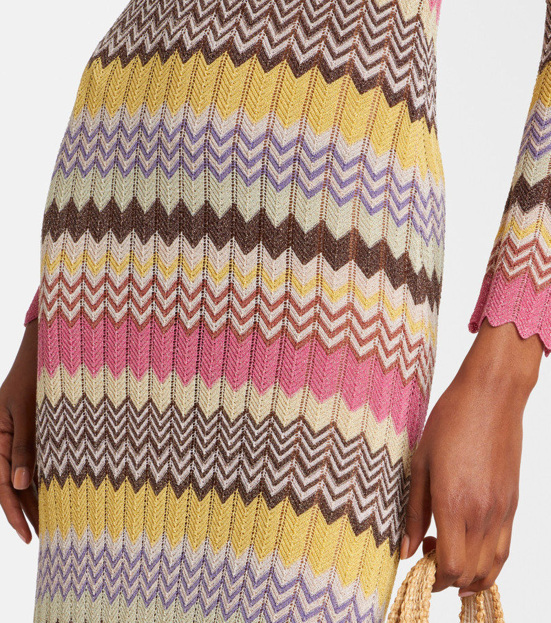 Pedro chevron lamé maxi dress 5