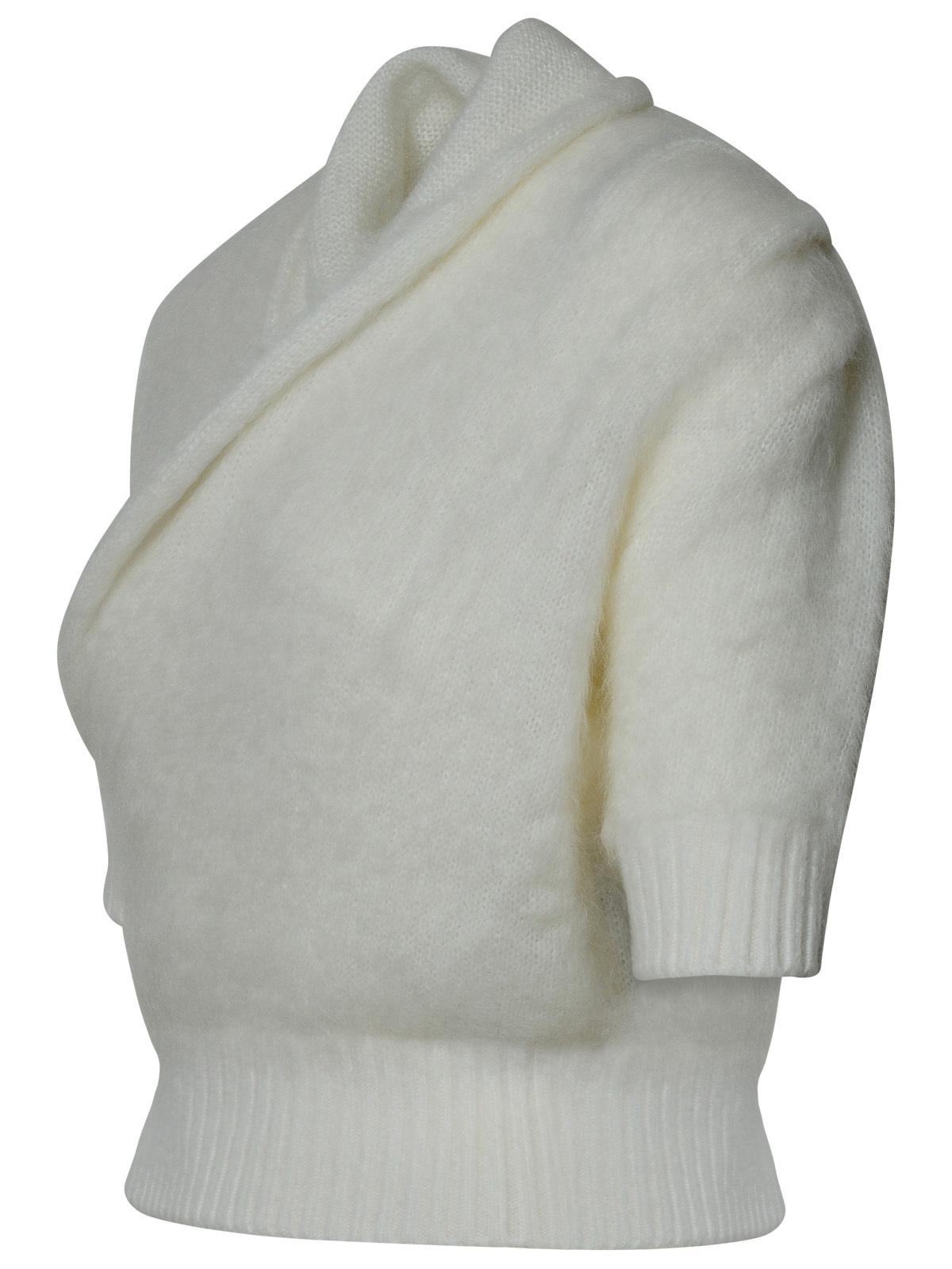 Balmain White Virgin Wool Blend Sweater - 2