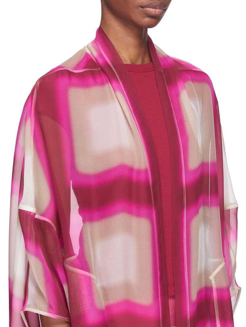 geometric pattern silk cape 5