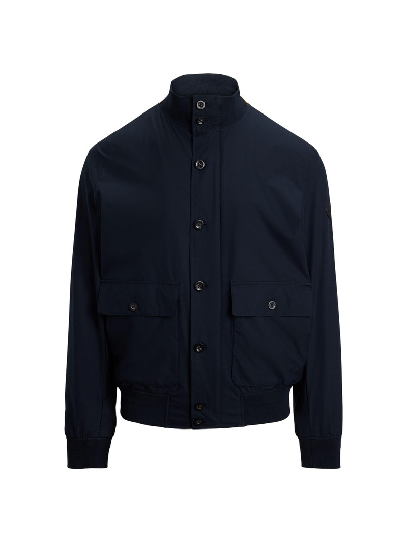 Men's Gabardine Stand Collar Bomber Jacket - Collection Navy 1