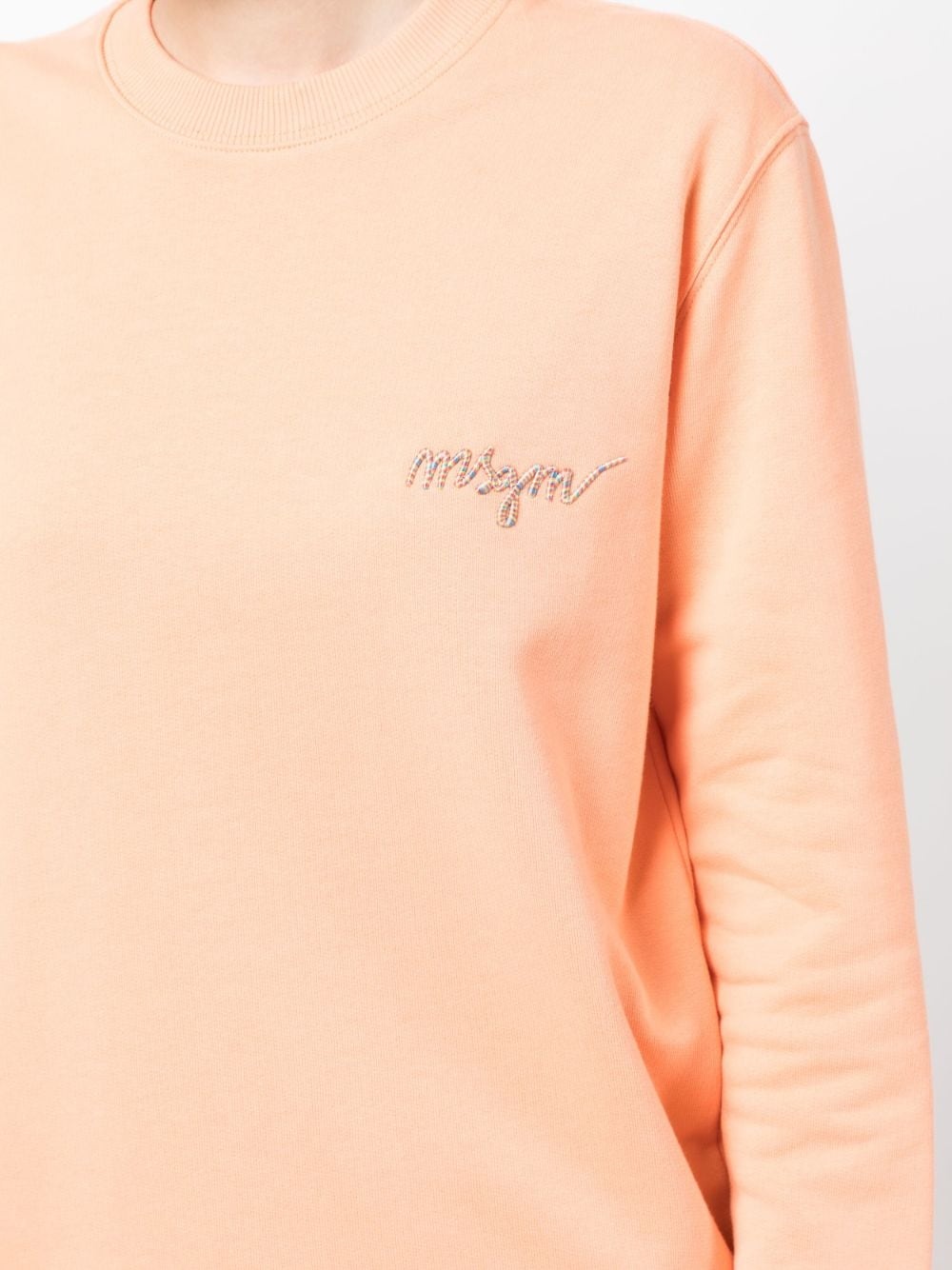 logo-embroidery cotton sweatshirt - 5