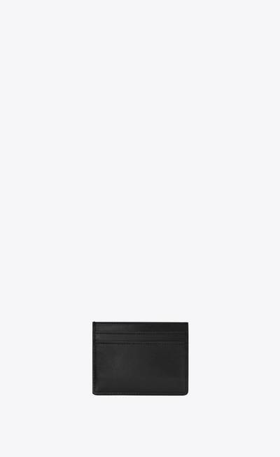 SAINT LAURENT tiny cassandre card case in shiny leather outlook
