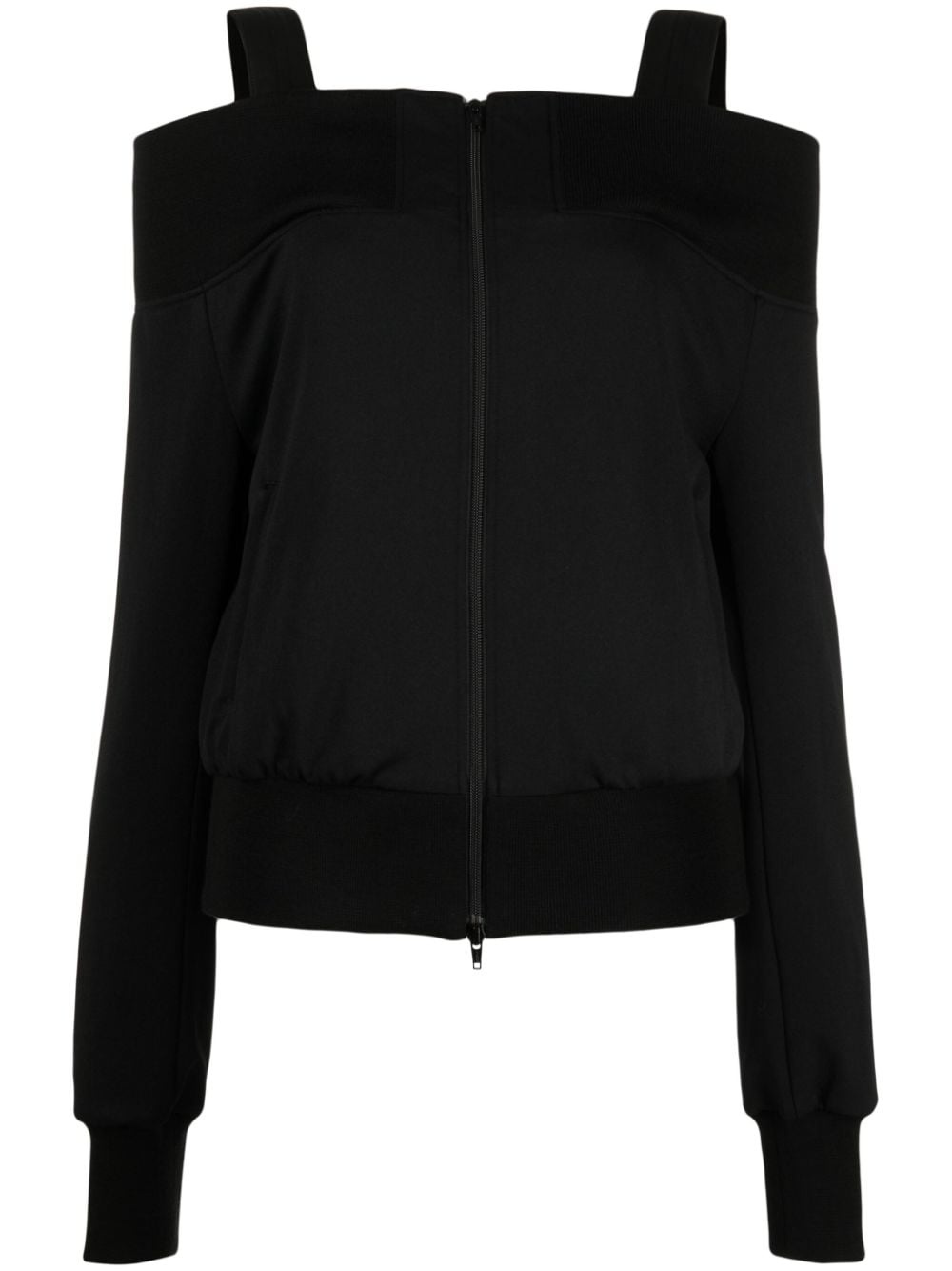 drop-shoulder zipped top - 1
