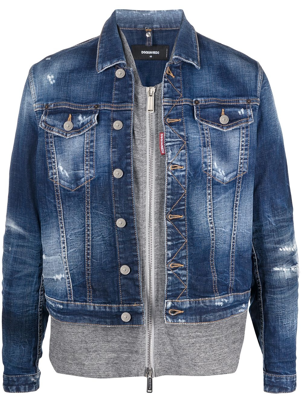 double-layer denim jacket - 1