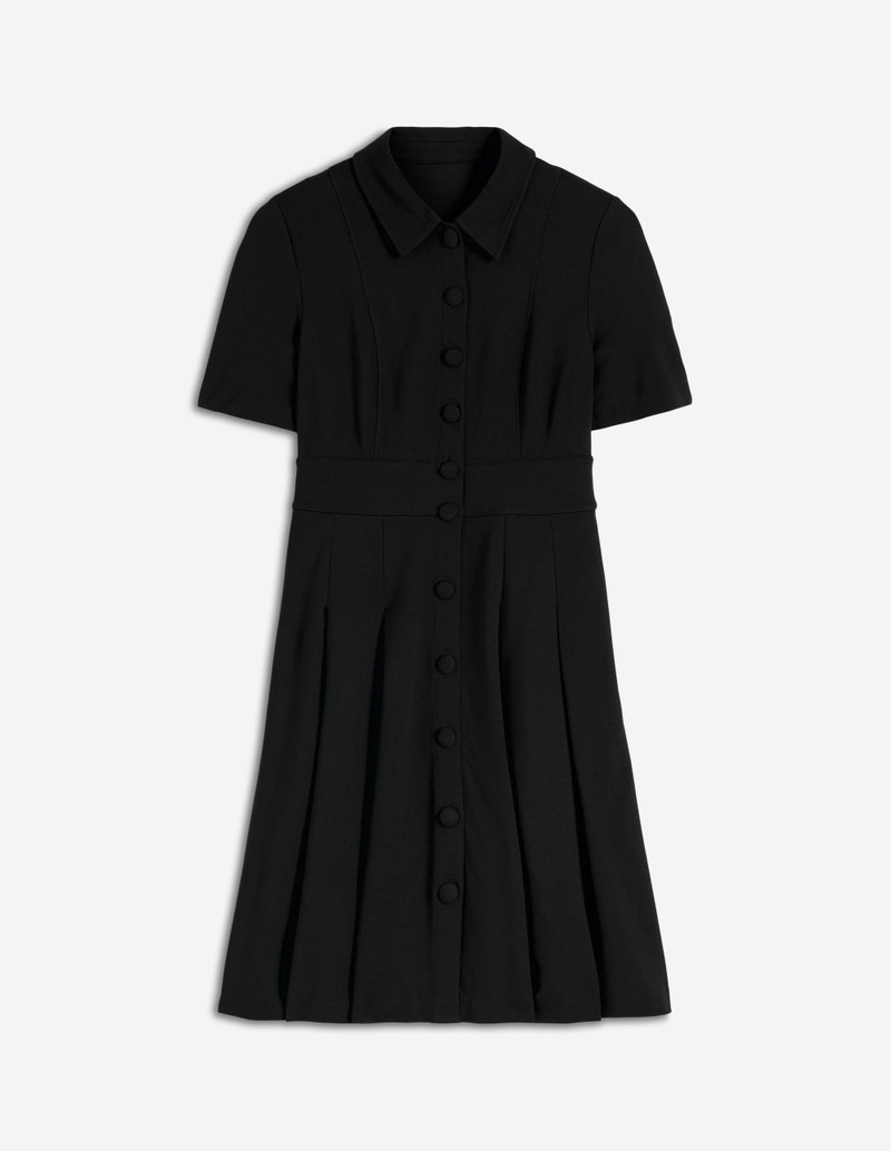 Bridget Ponte Short Dress-Black 1