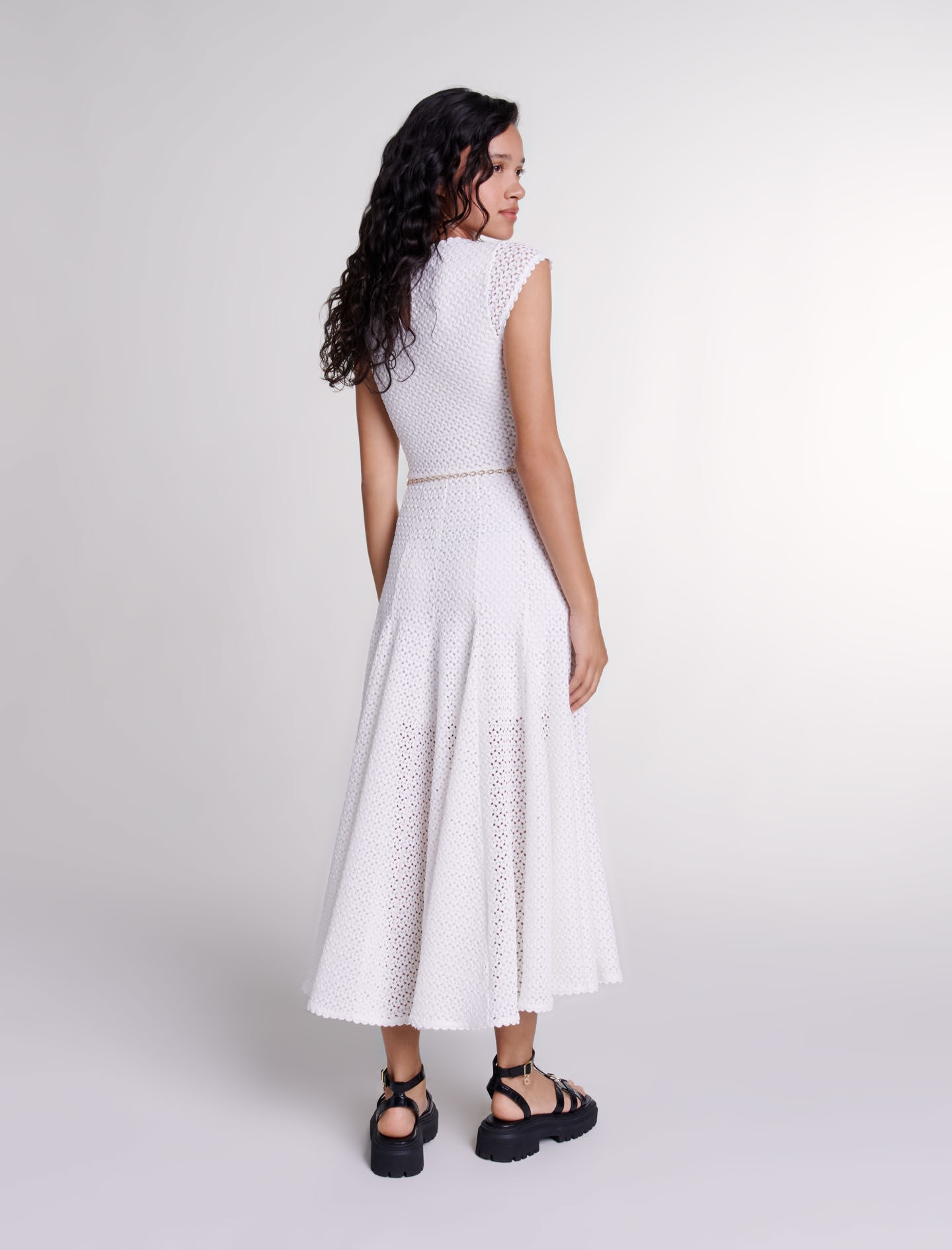 Crochet-knit maxi dress - 4