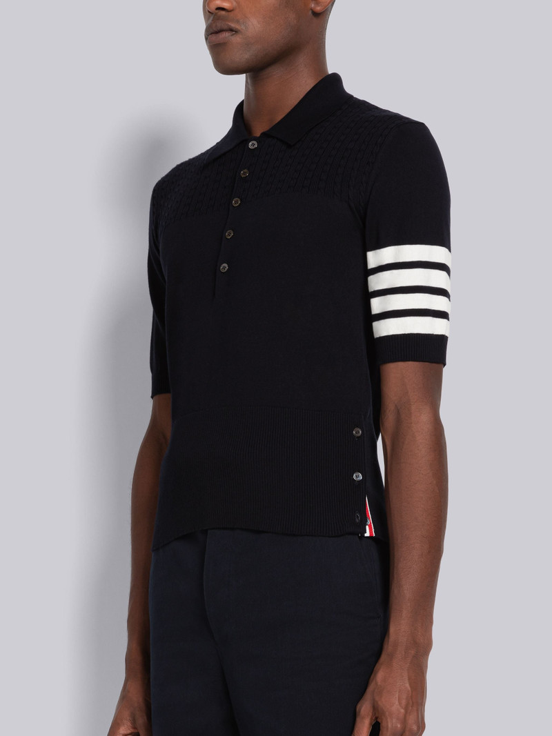Thom Browne Jersey Stitch 4-Bar Short Sleeve Polo outlook