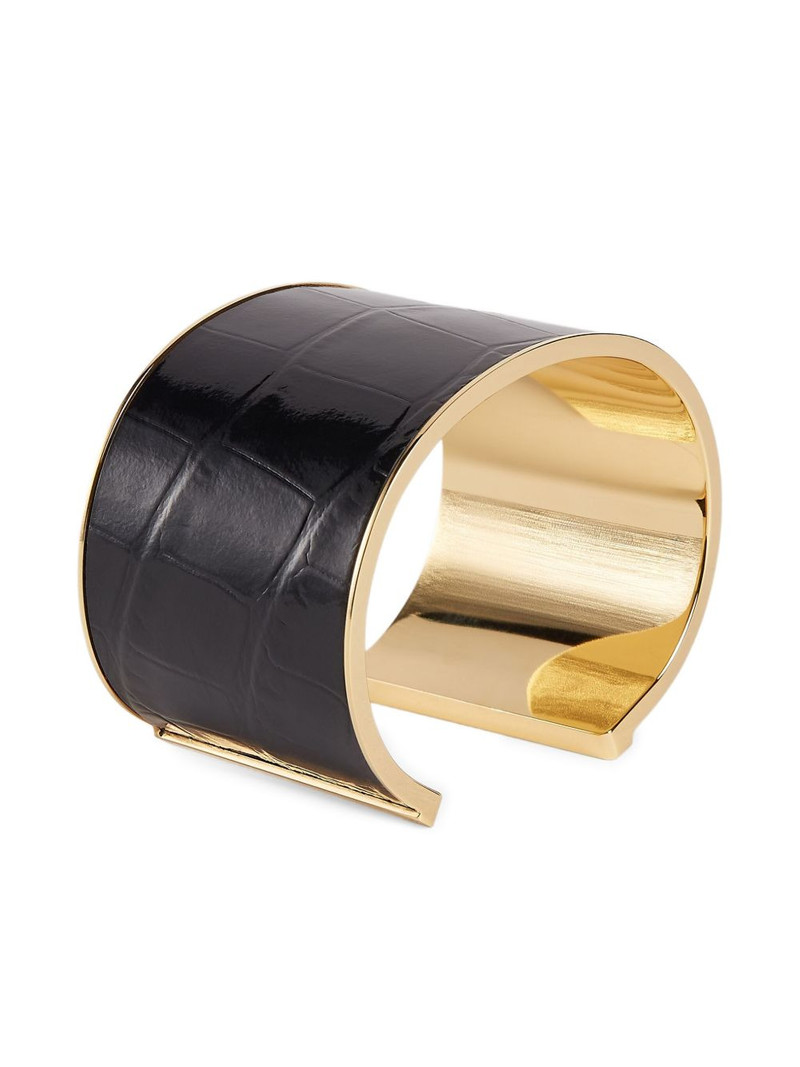 DSQUARED2 crocodile-effect cuff bracelet outlook