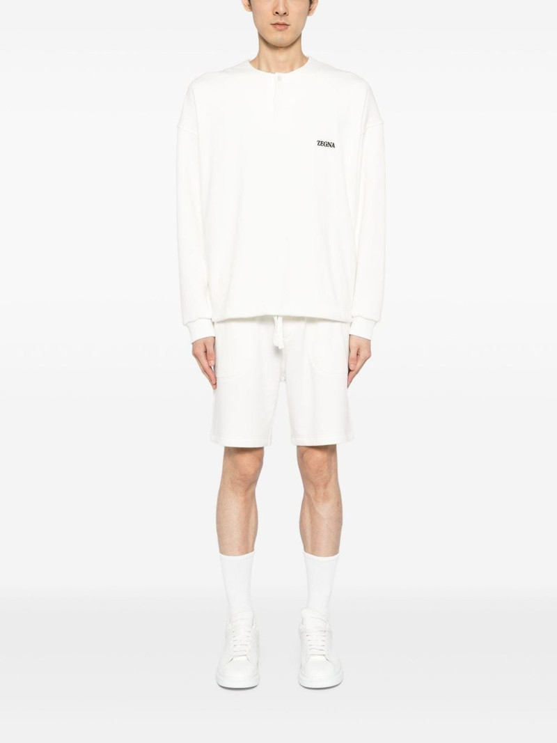 ZEGNA logo-embroidered jersey track shorts outlook