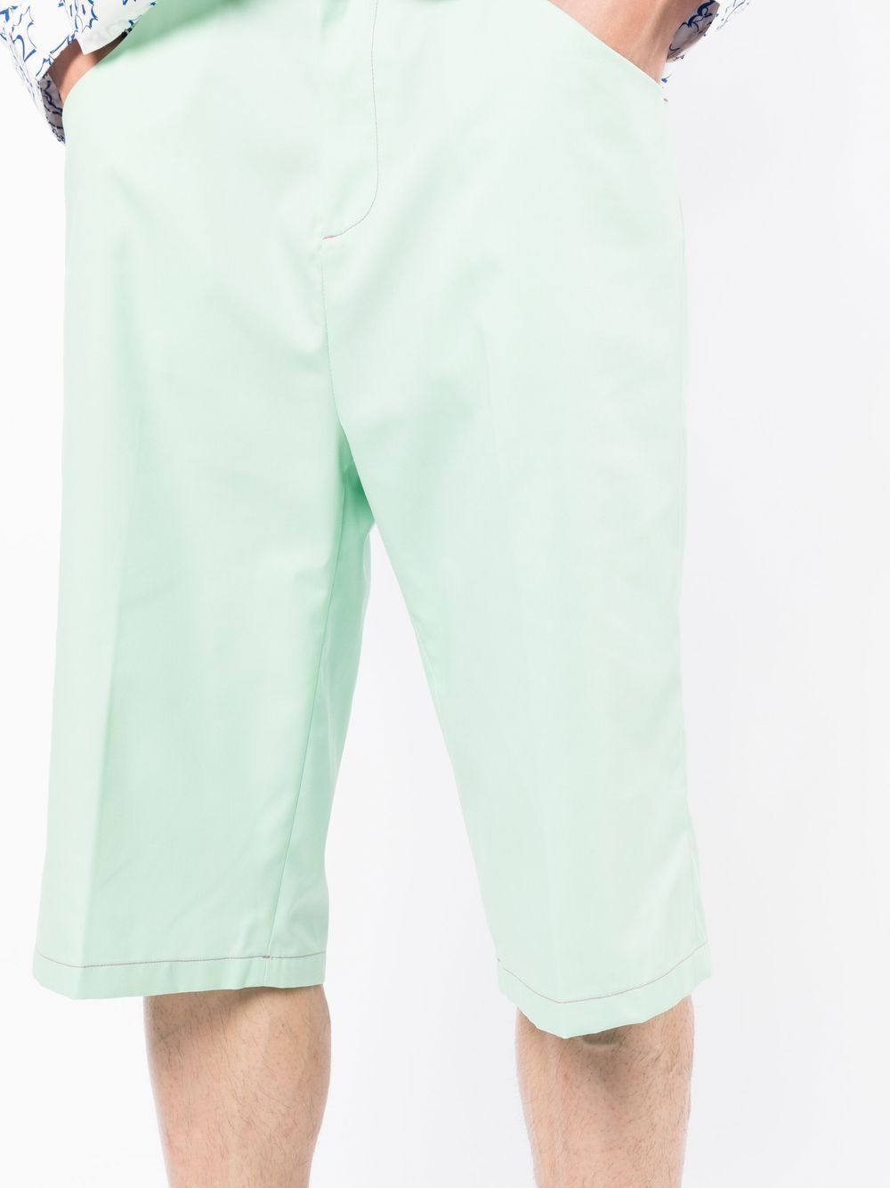 pressed-crease four-pocket Bermuda shorts - 5