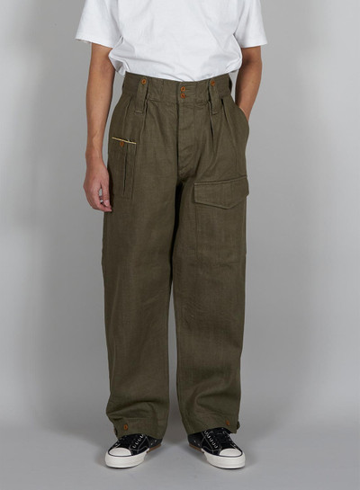 Nigel Cabourn British Army Pant Loose Denim in Green outlook