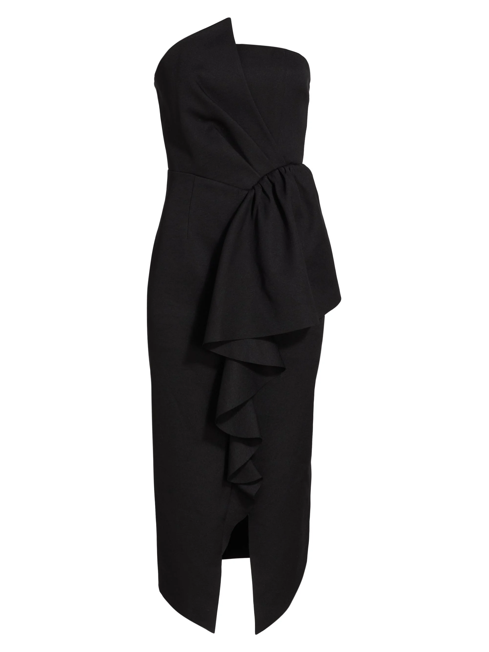 Women's Reception Ruffled Cocktail Dress - Black - 1