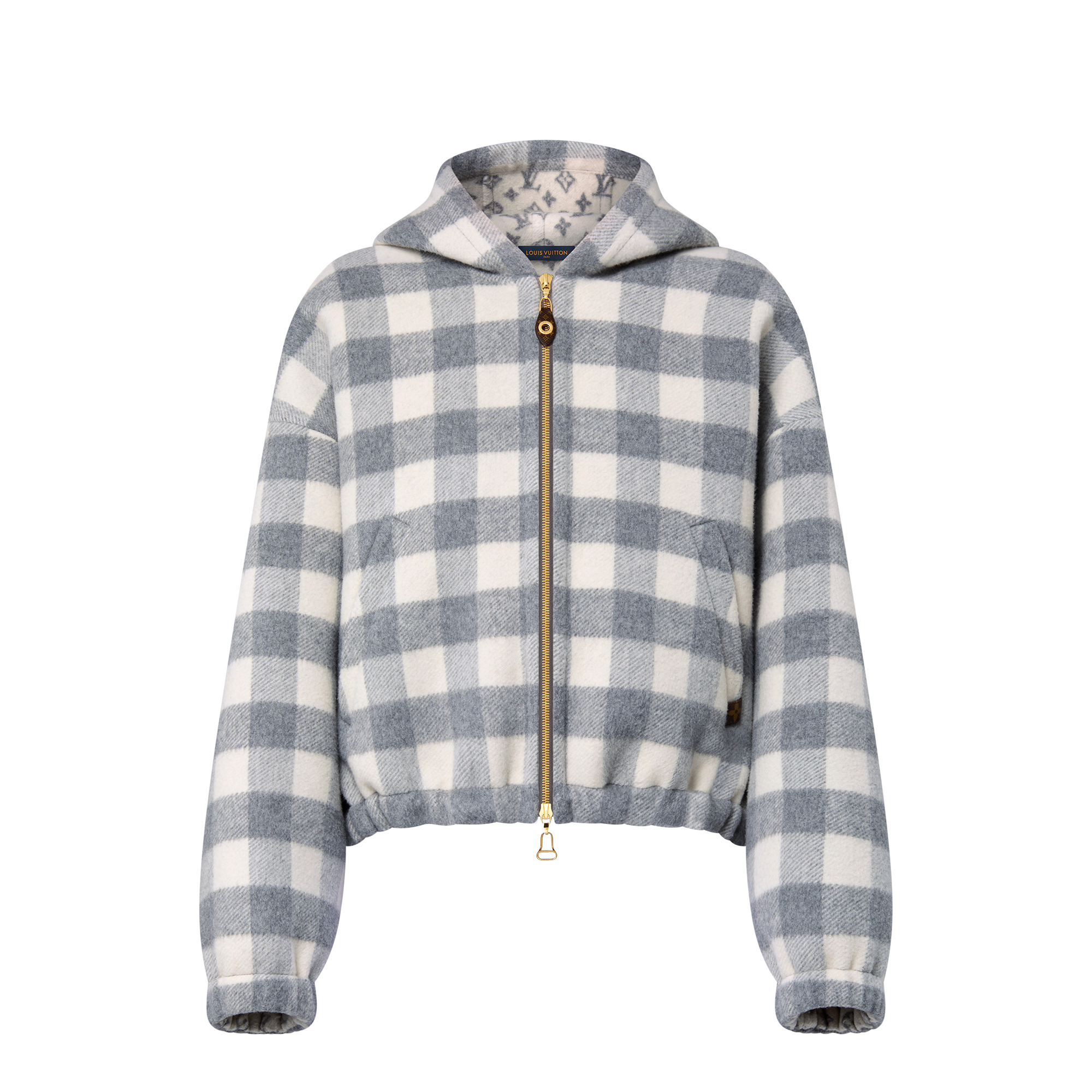 Double Face Check Zip-Up Jacket - 1