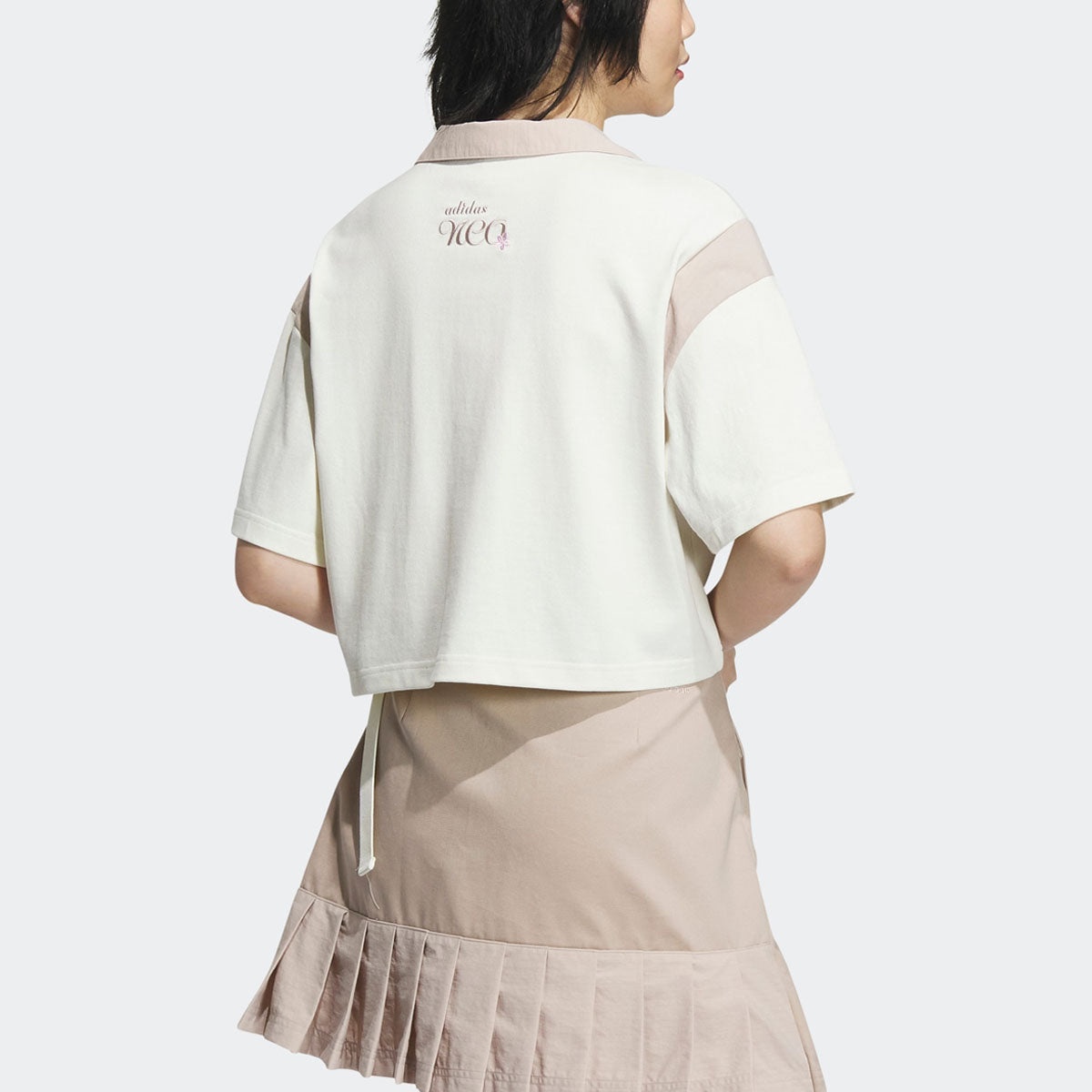 (WMNS) adidas neo logo Polo Shirt 'Beige' IK6081 - 2