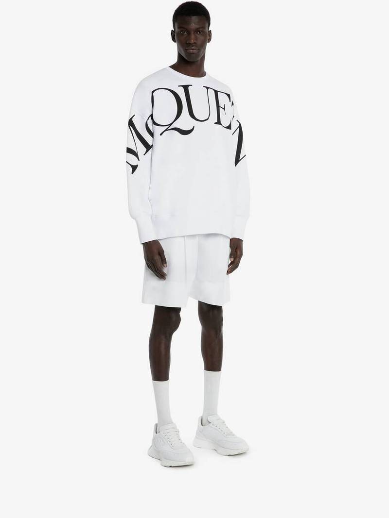 Logo Sweatshirt in White/black 3