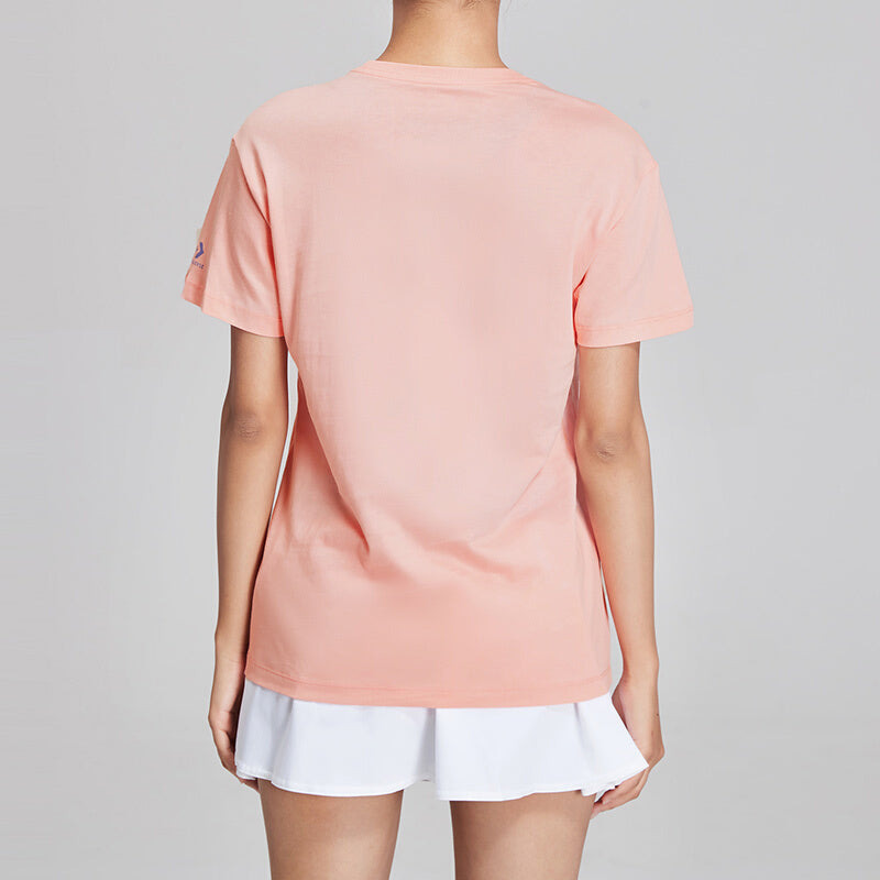 (WMNS) Converse Sport Graphic T-Shirt 'Pink Blue' 10017793-A02 - 3