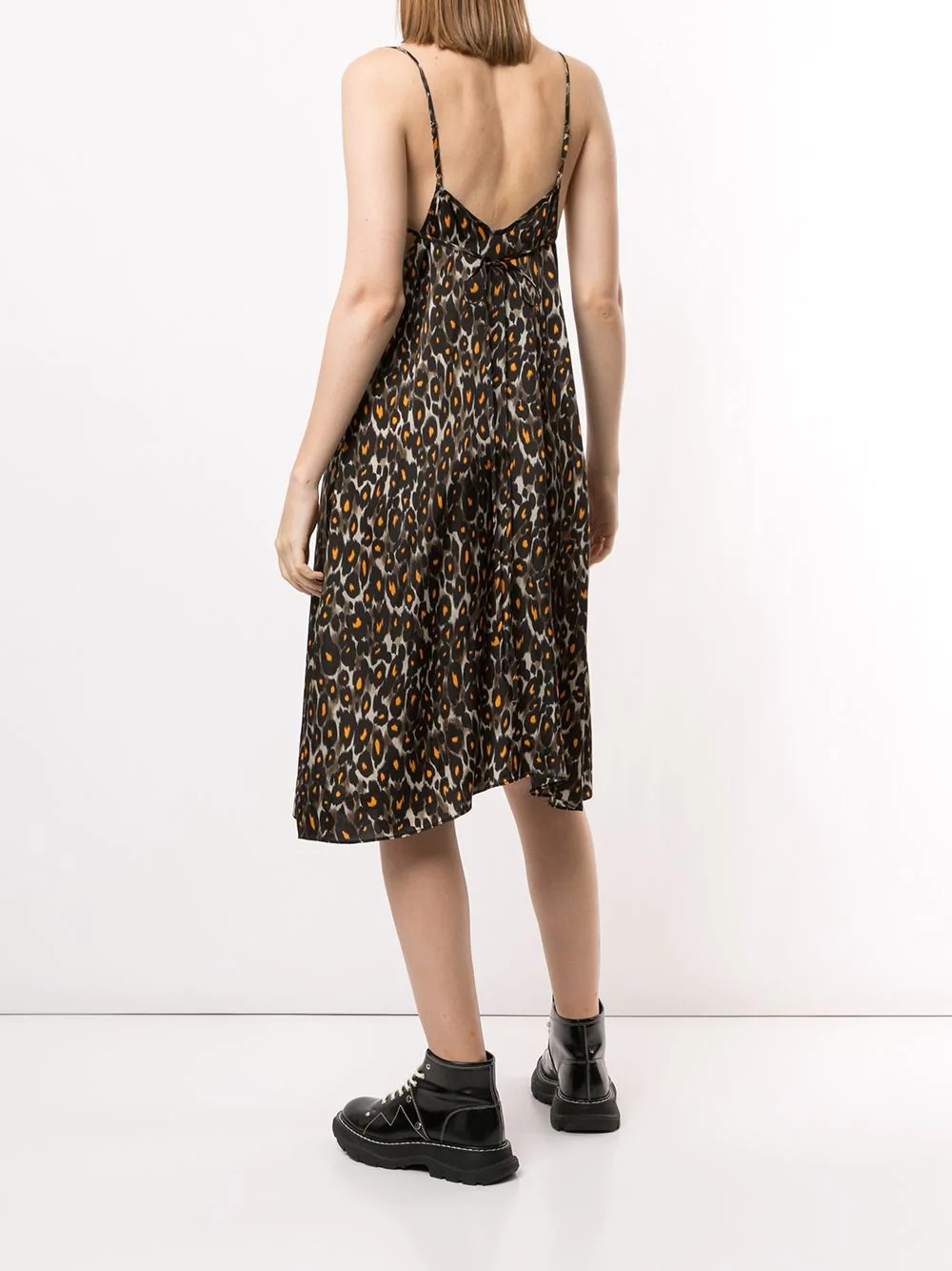 leopard-print slip dress - 4