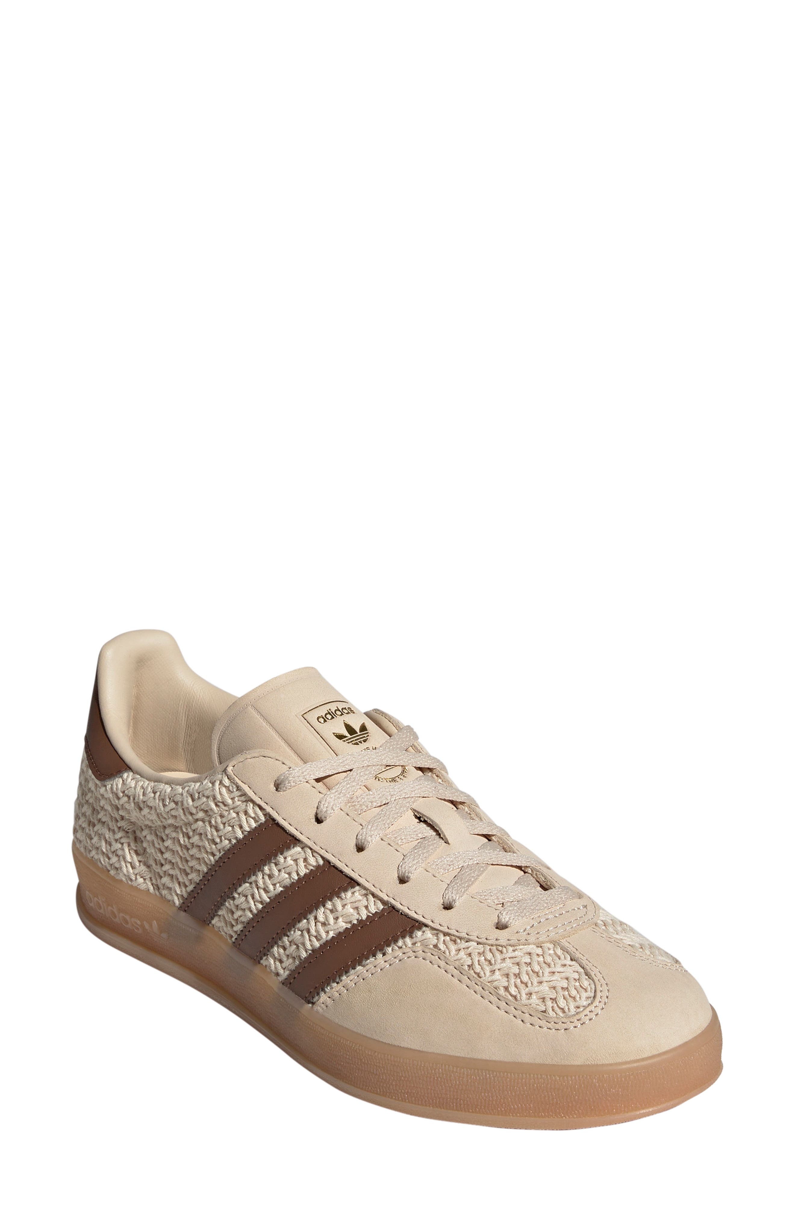 adidas Gazelle Indoor Sneaker in Sand Strata/Brown/Gum at Nordstrom - 1