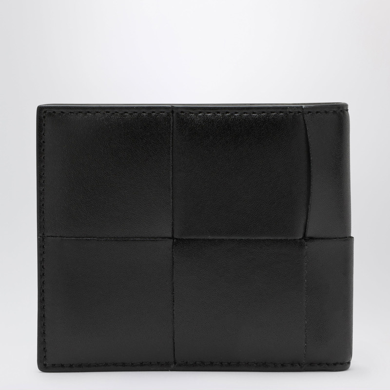 Bottega Veneta Black Intreccio bi-fold wallet outlook