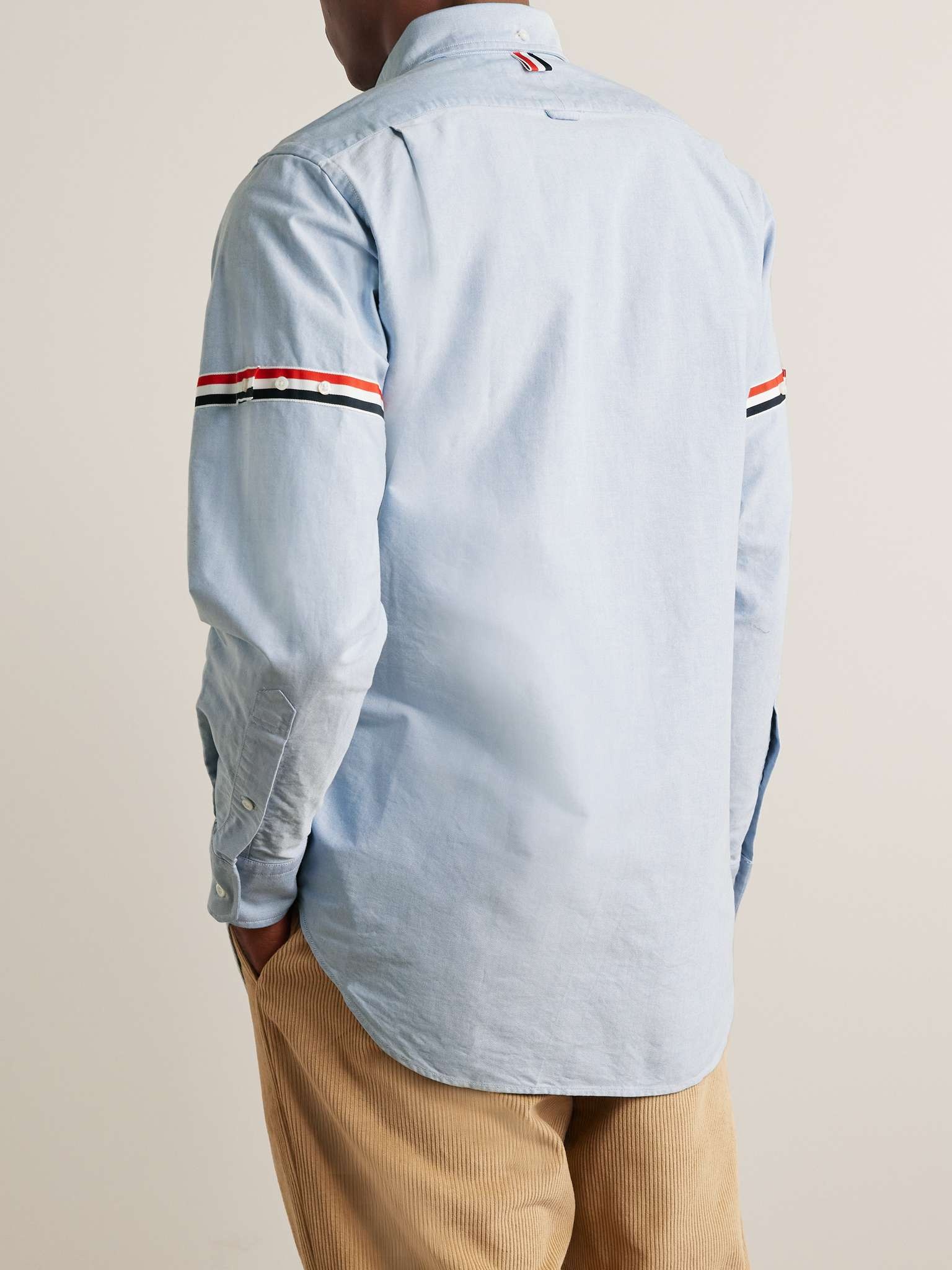 Button-Down Collar Grosgrain-Trimmed Cotton Oxford Shirt - 3