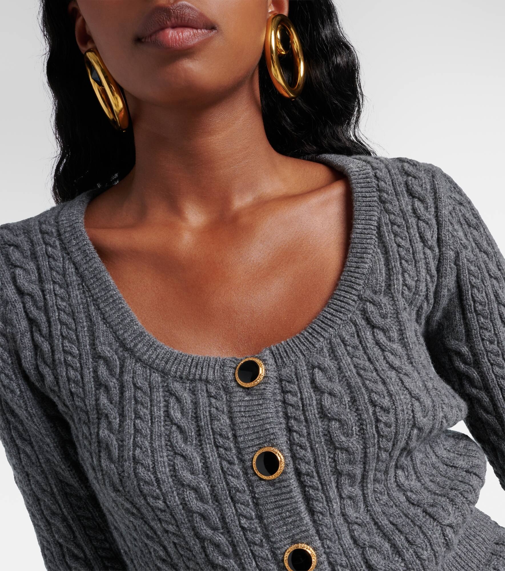 Cable-knit wool cardigan - 4