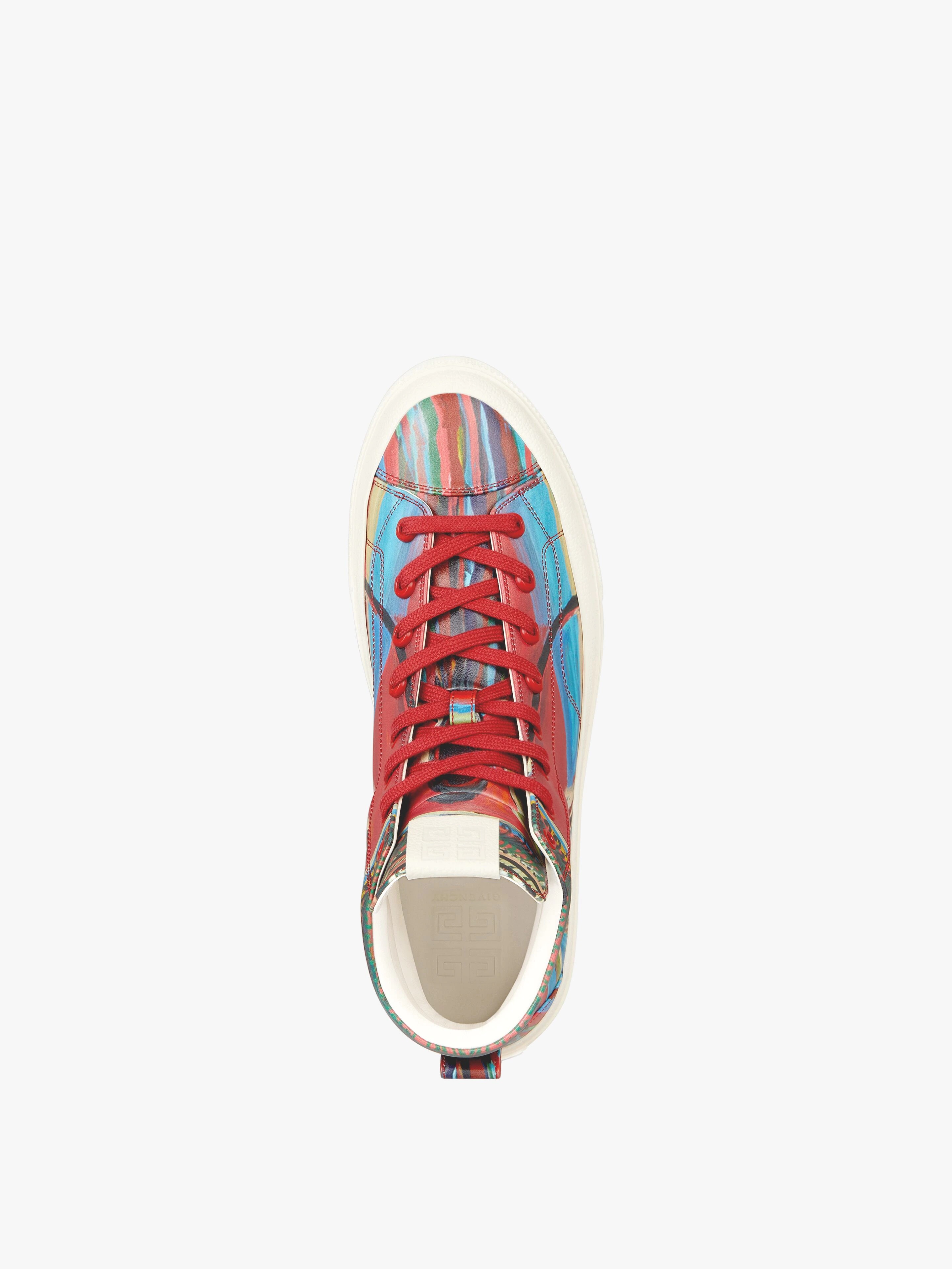 CITY HIGH TOP SNEAKERS IN REAPER PRINT LEATHER - 4