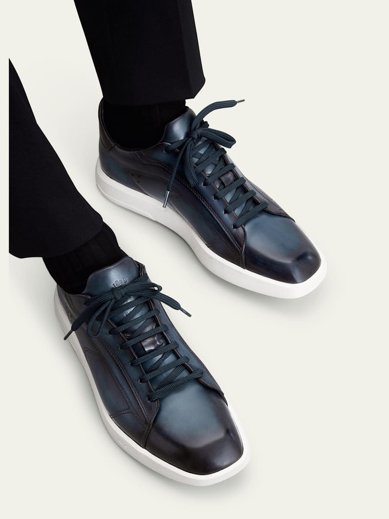 Berluti Men's Stellar Leather Low-Top Sneakers outlook