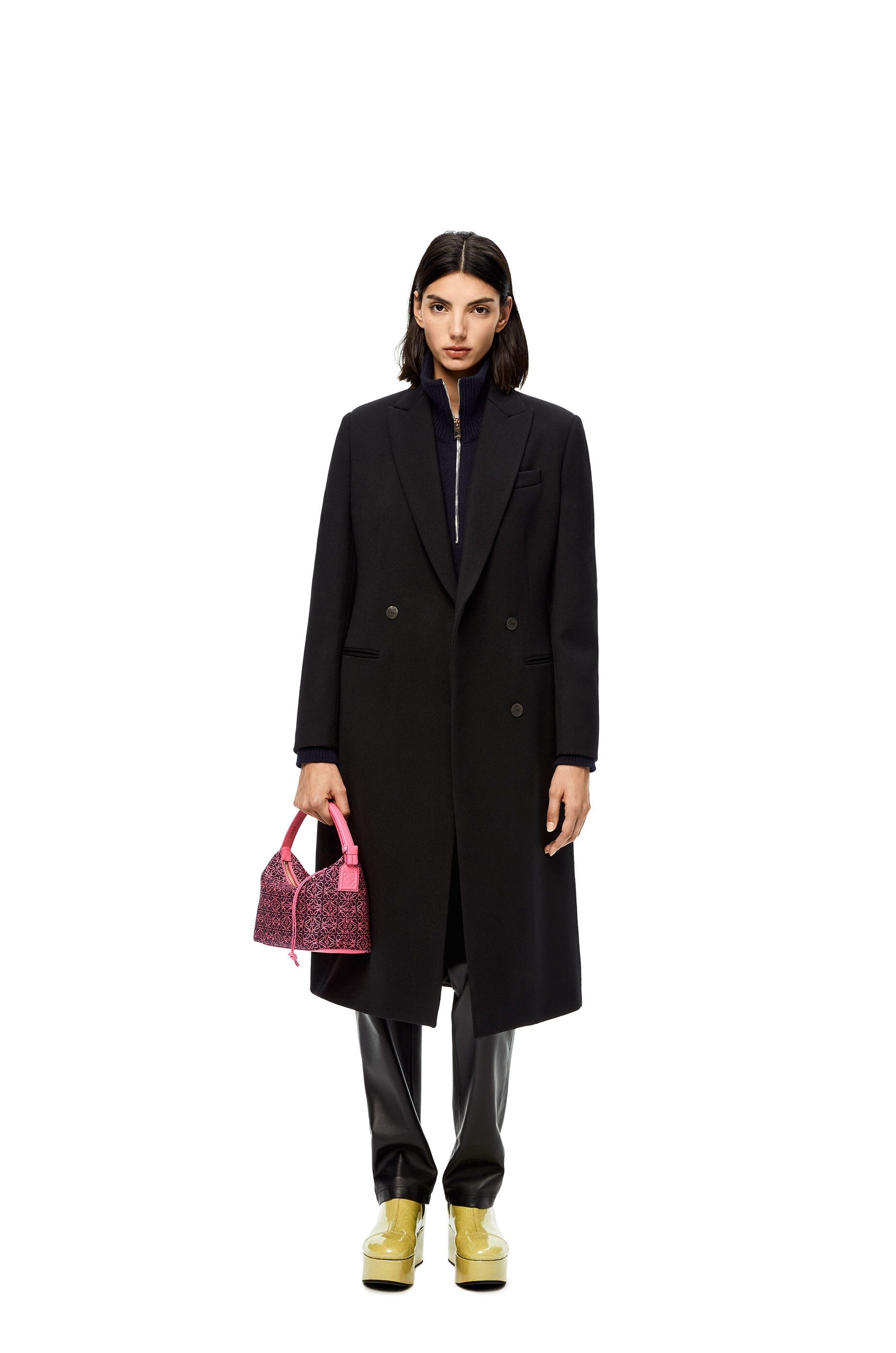 Double breasted coat in wool - 2