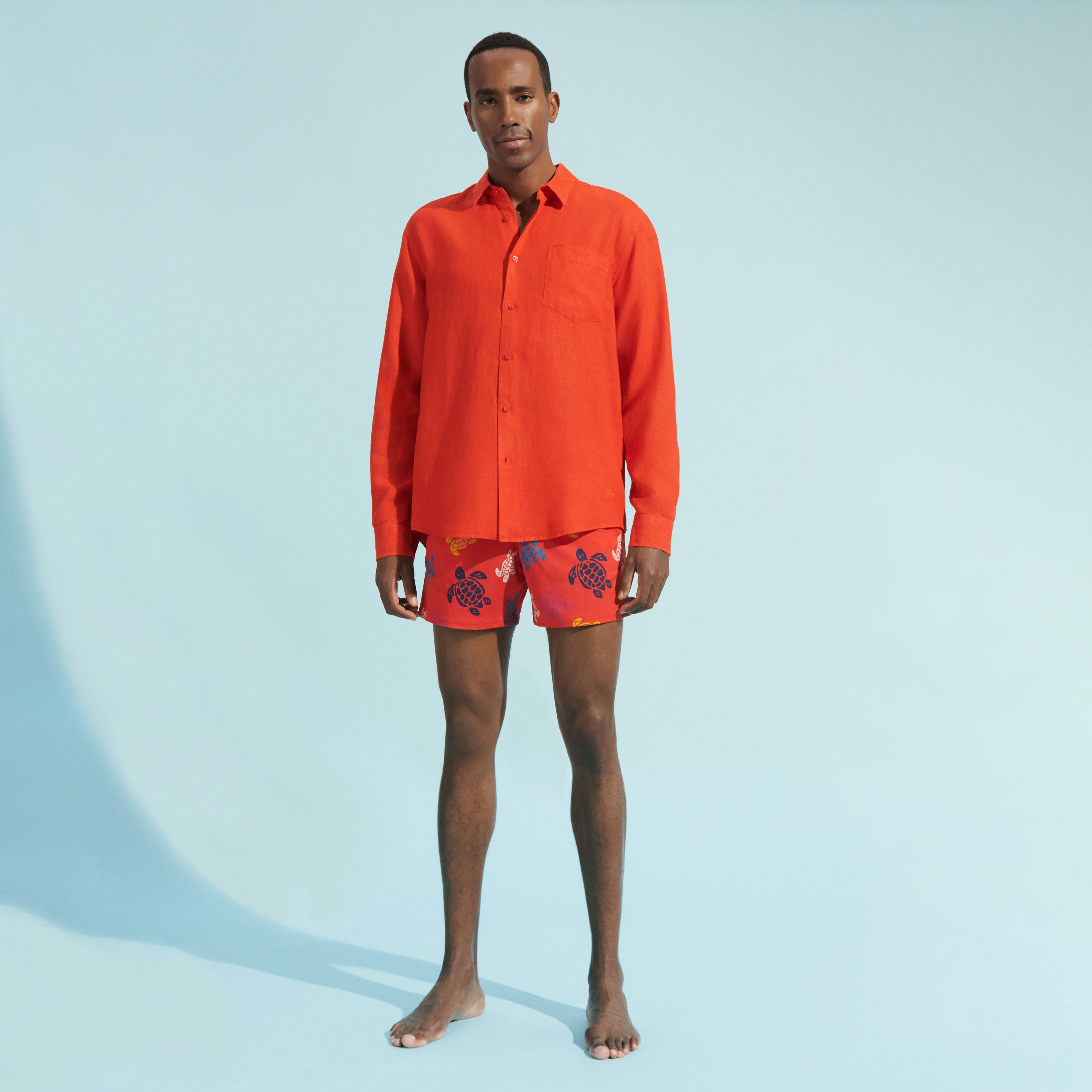Men Linen Shirt Solid - 3