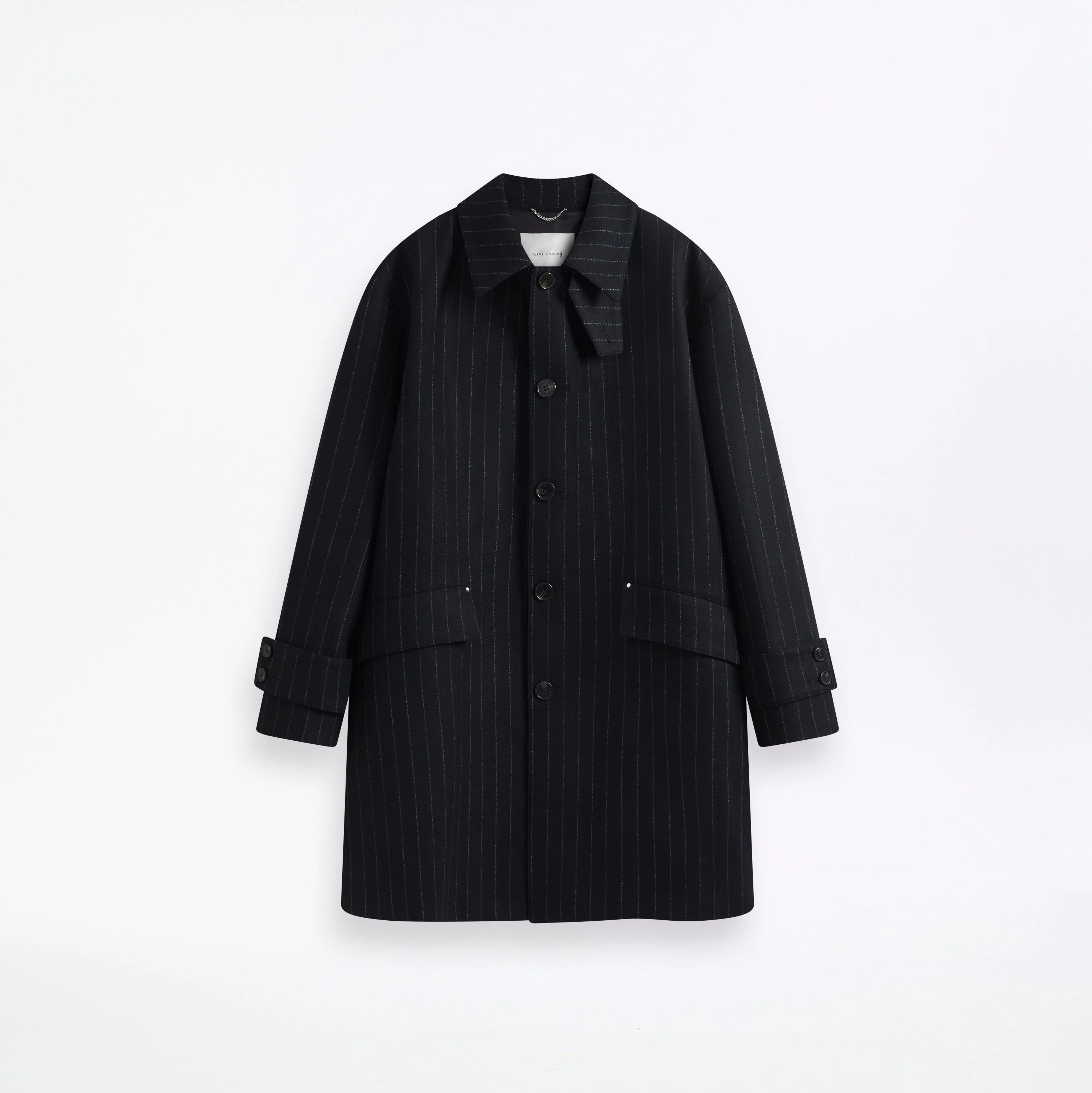 Humbie Chalkstripe Wool Coat - 1