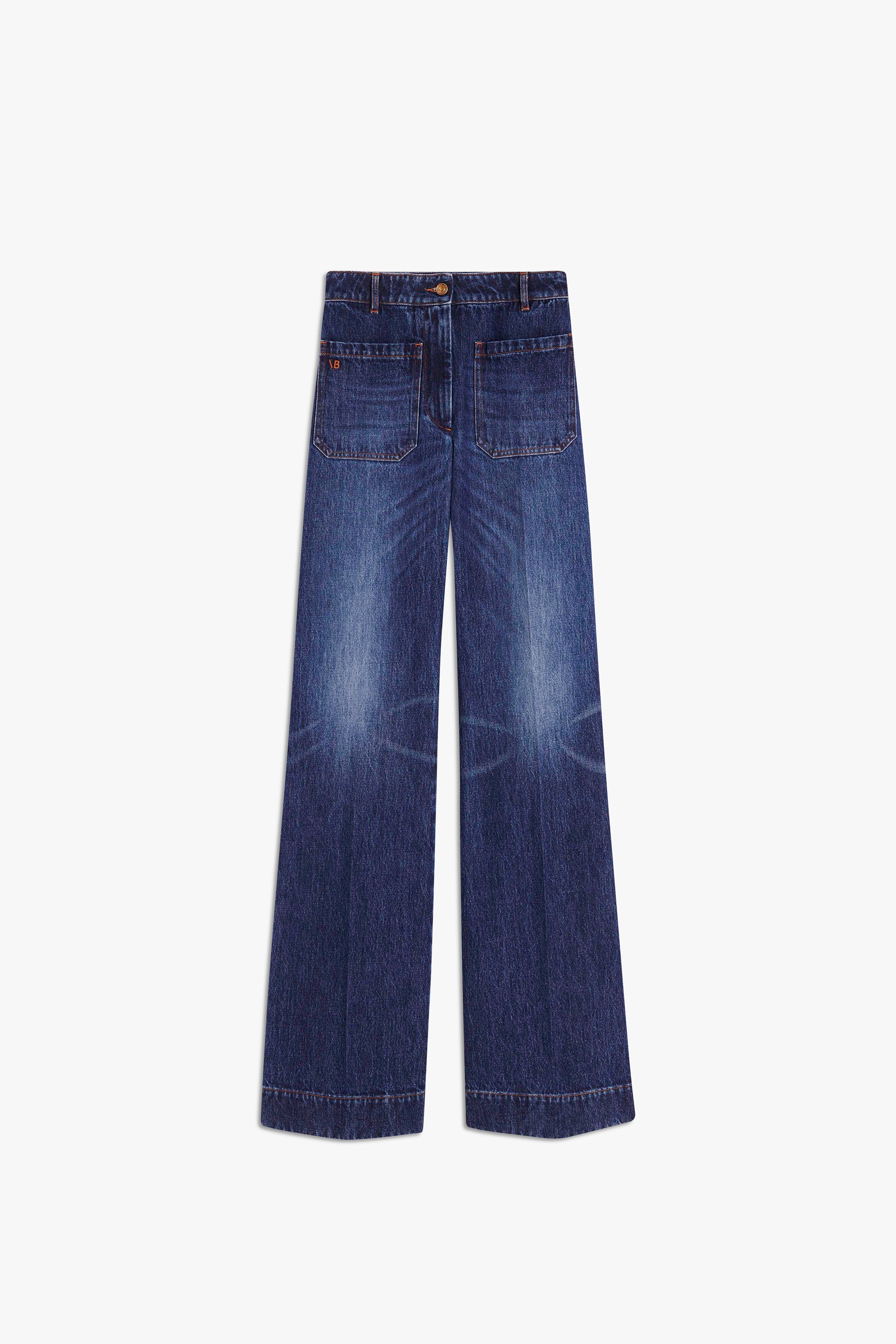 Alina High-Rise Jean in Marble Wash - 1