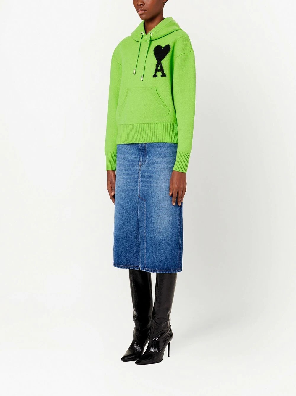 embroidered-logo drawstring hoodie - 2