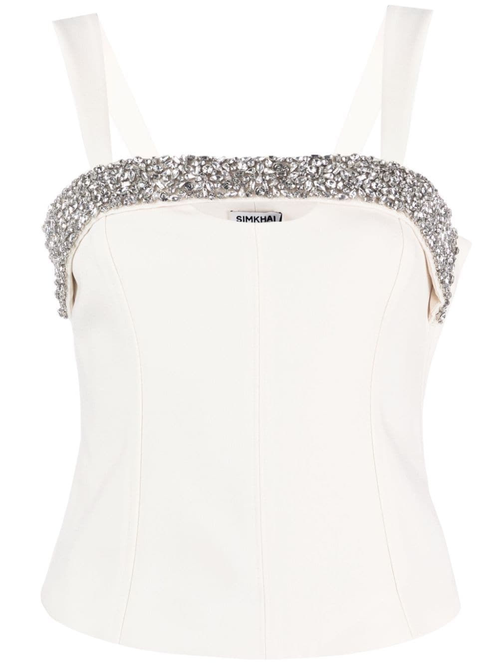 crystal-embellished corset top - 1