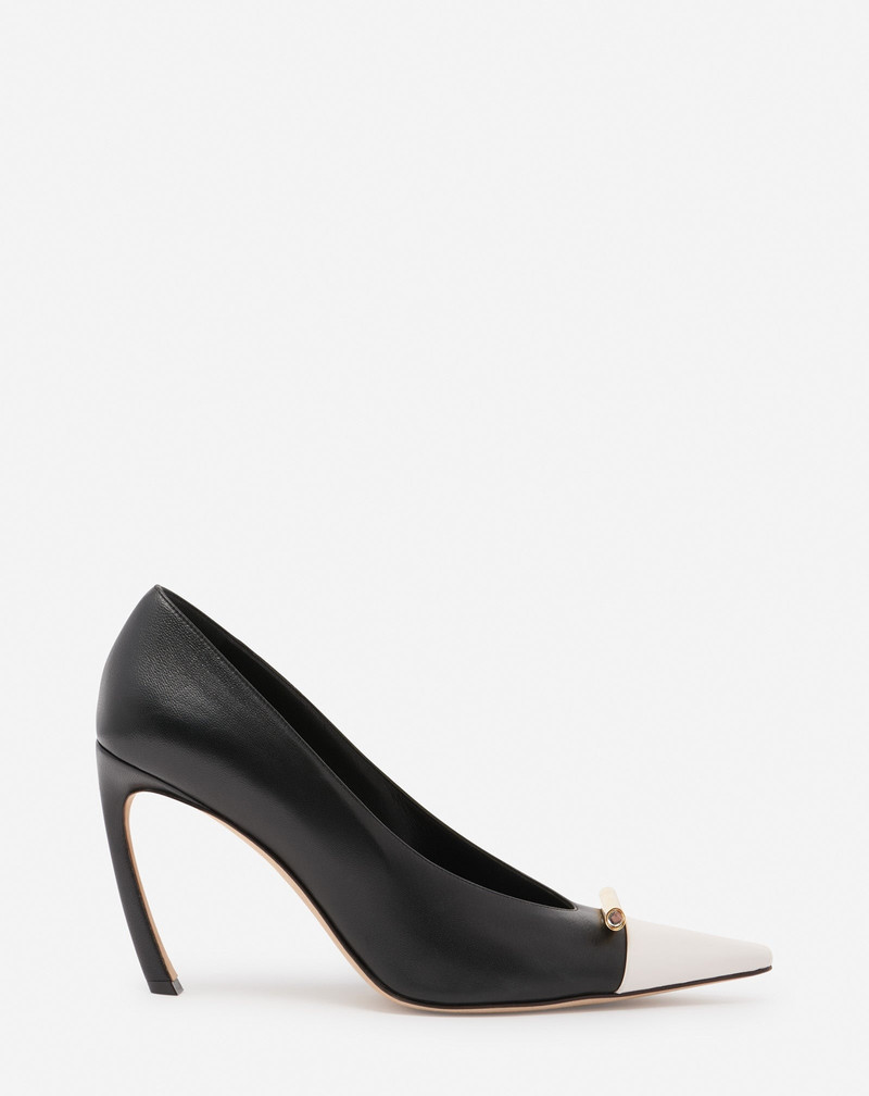 LEATHER SWING PUMPS WITH SEQUENCE BY LANVIN JEWEL 1