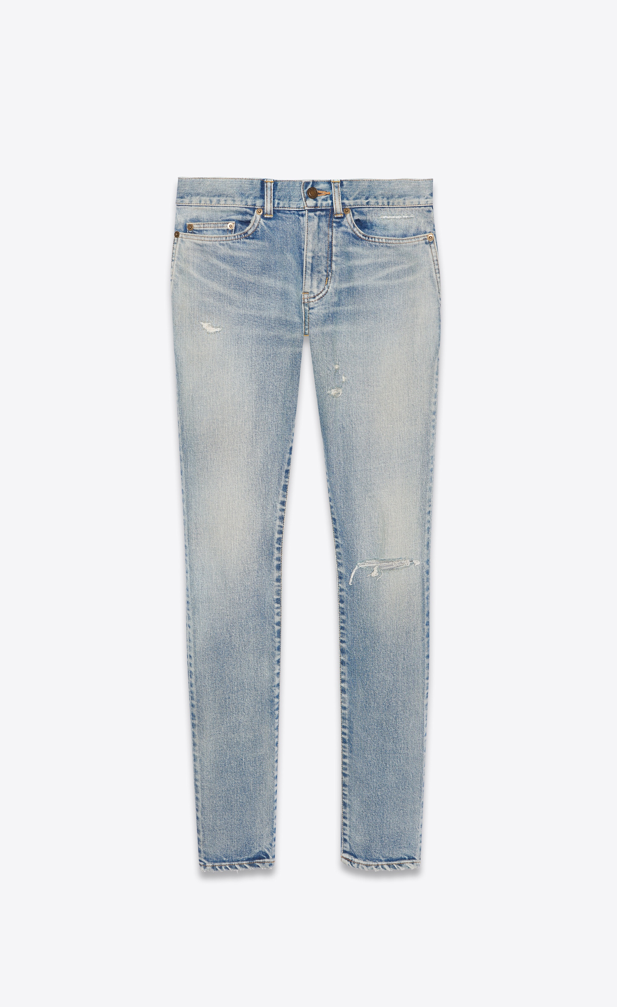 skinny-fit jeans in santa monica blue denim - 1