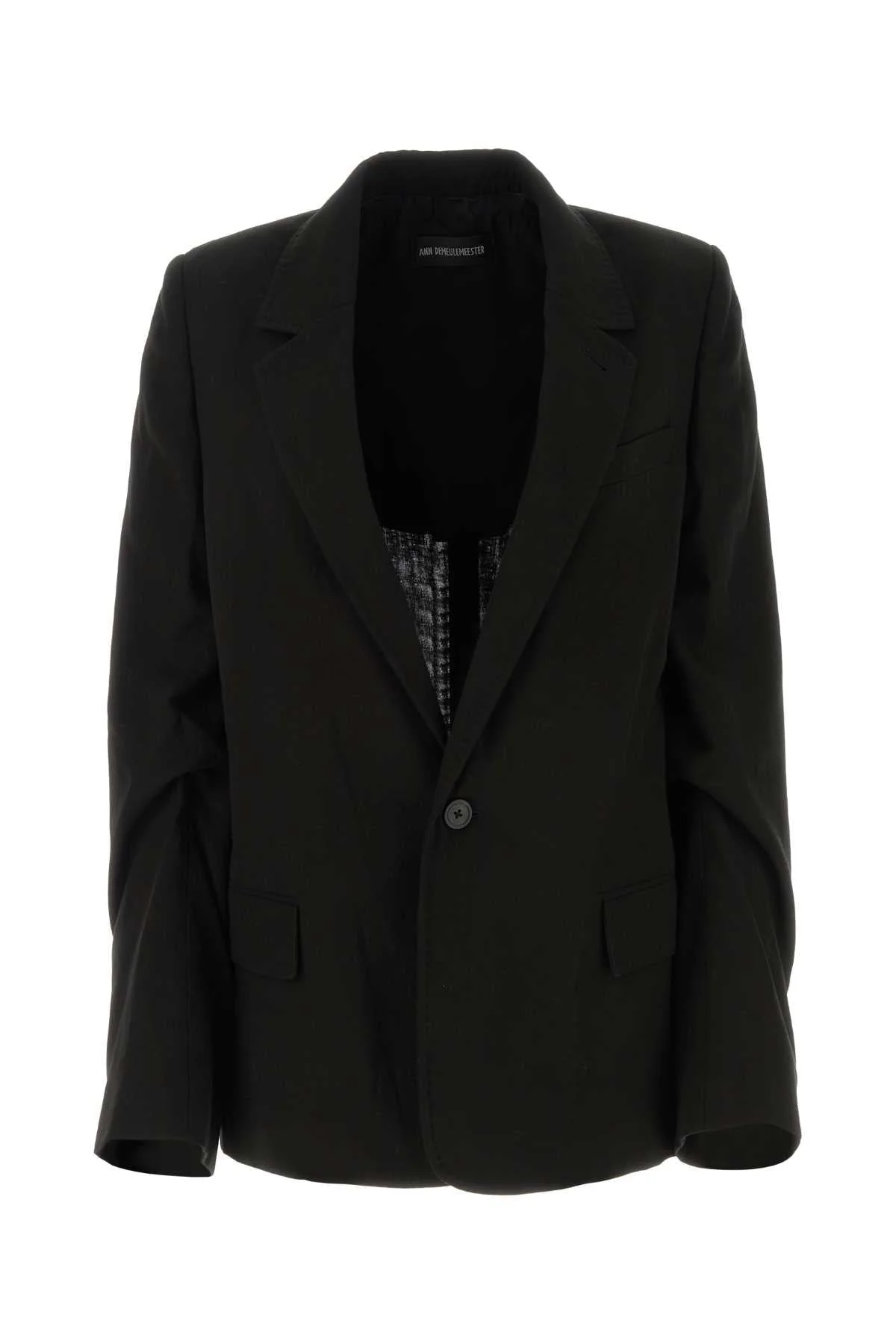 Ann Demeulemeester Women Black Cotton Renske Blazer - 1