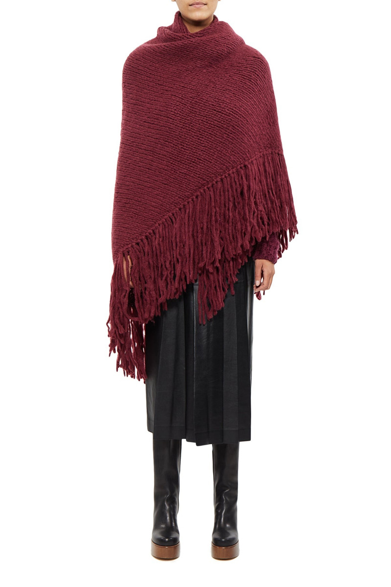 GABRIELA HEARST Lauren Wrap in Windsor Wine Welfat Cashmere outlook