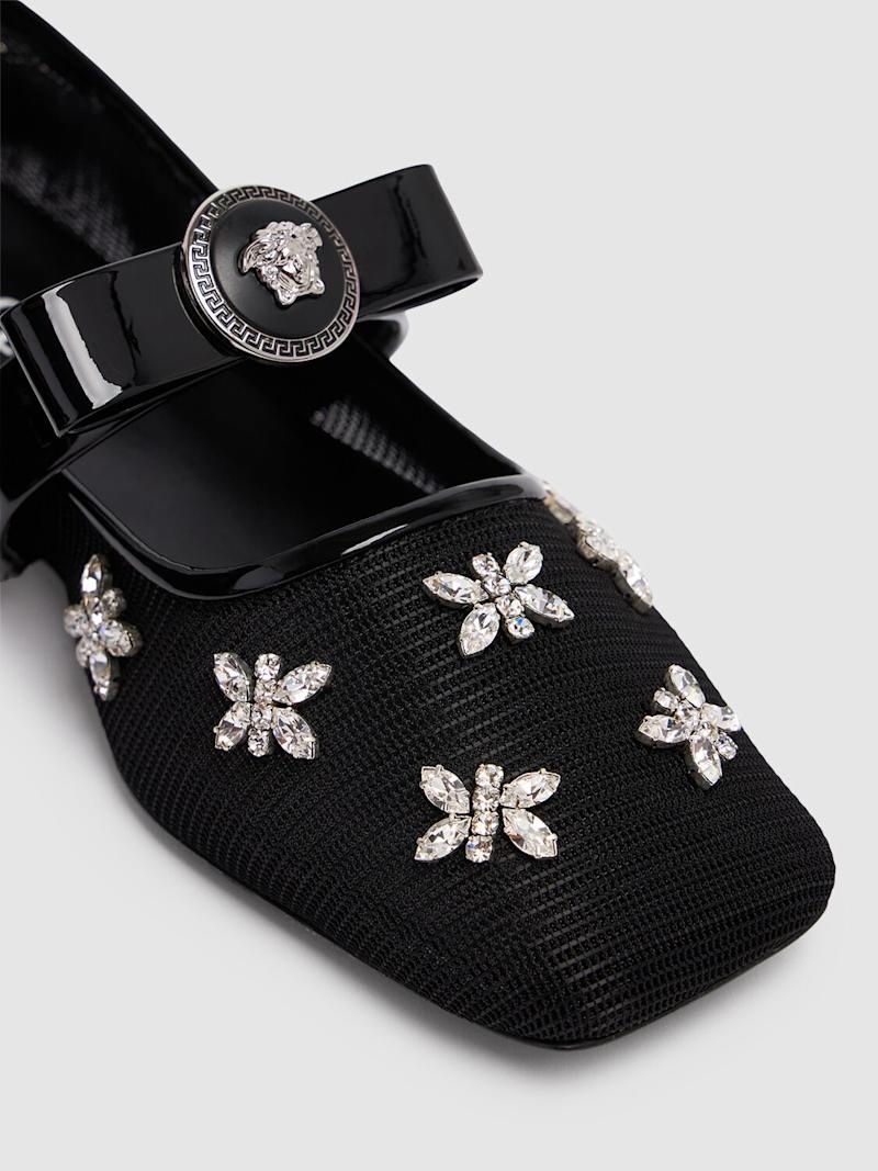 20mm Net & crystals ballerina flats - 3