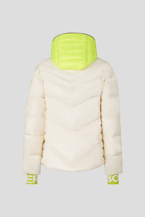 Calie Ski jacket in Off-white/Neon yellow - 8