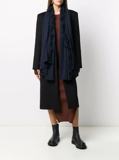 Rick Owens fringed knit scarf outlook