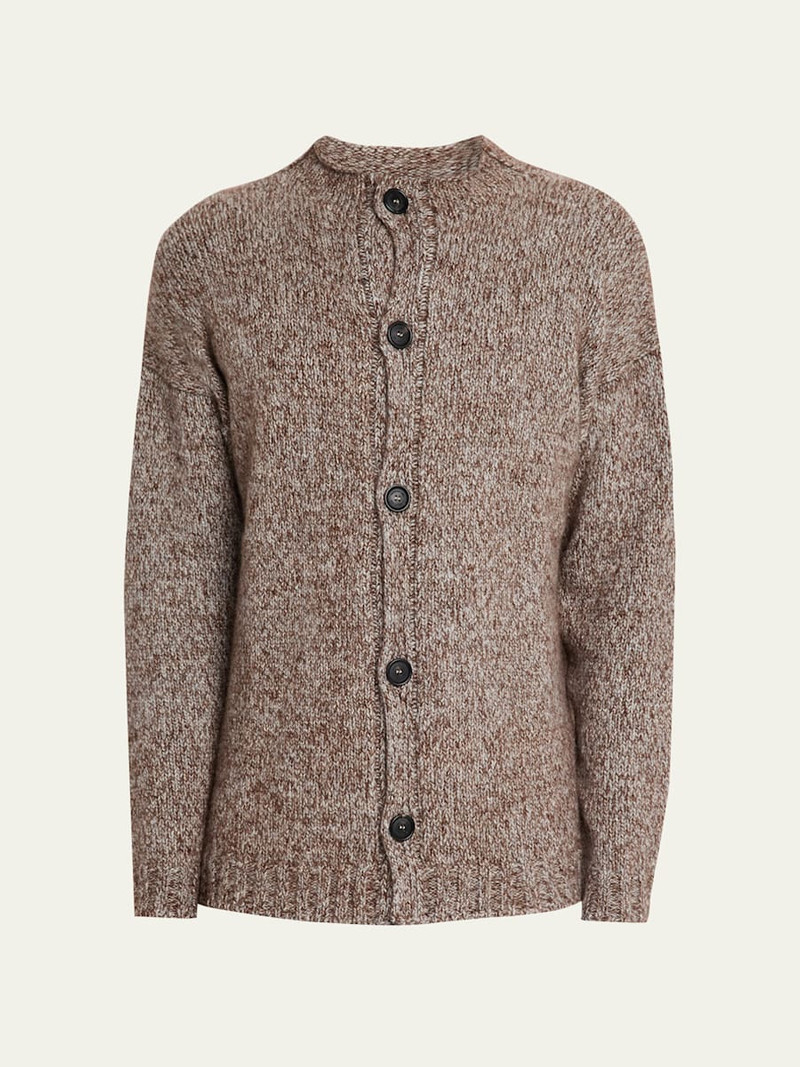 Men's Two-Tone Wool and Cashmere Knit Cardigan 1