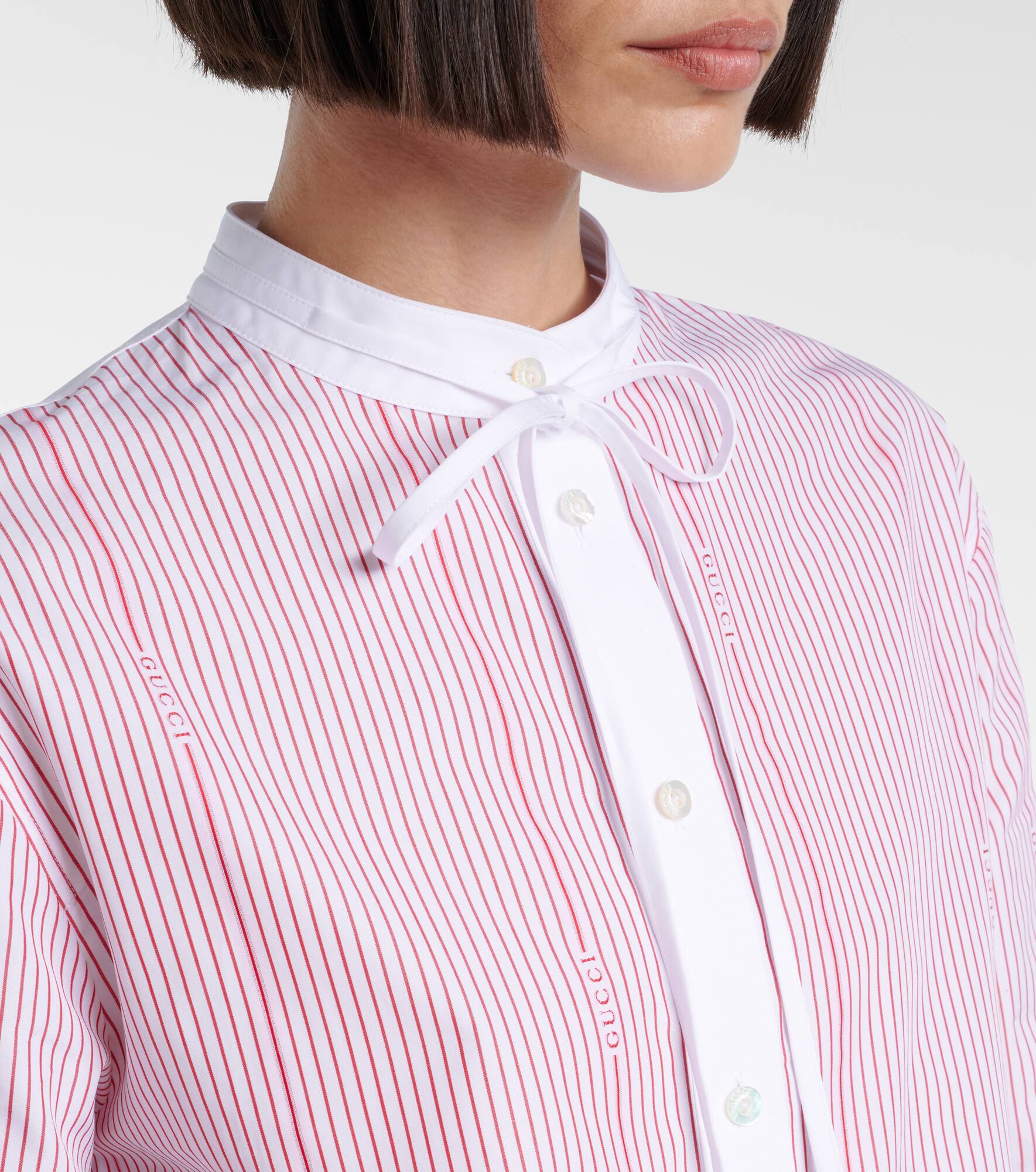 Striped cotton fil coupé shirt - 4
