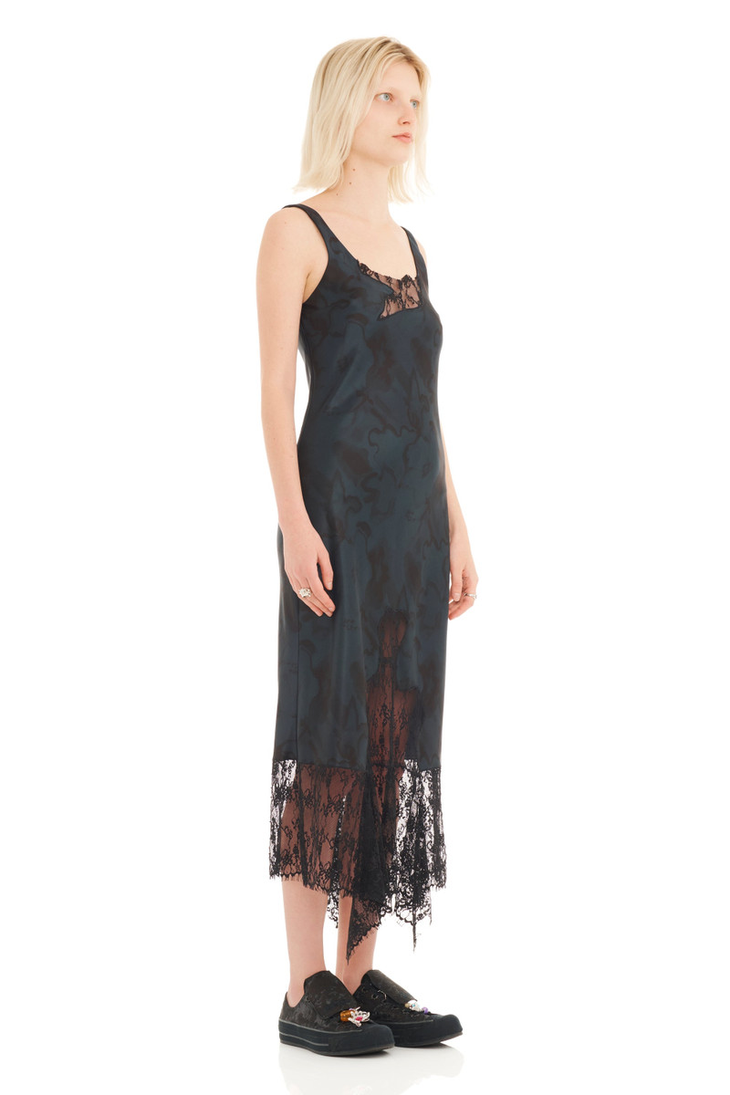 Collina Strada BLACK WATERCOLOR FLORAL ANEMONE DRESS outlook