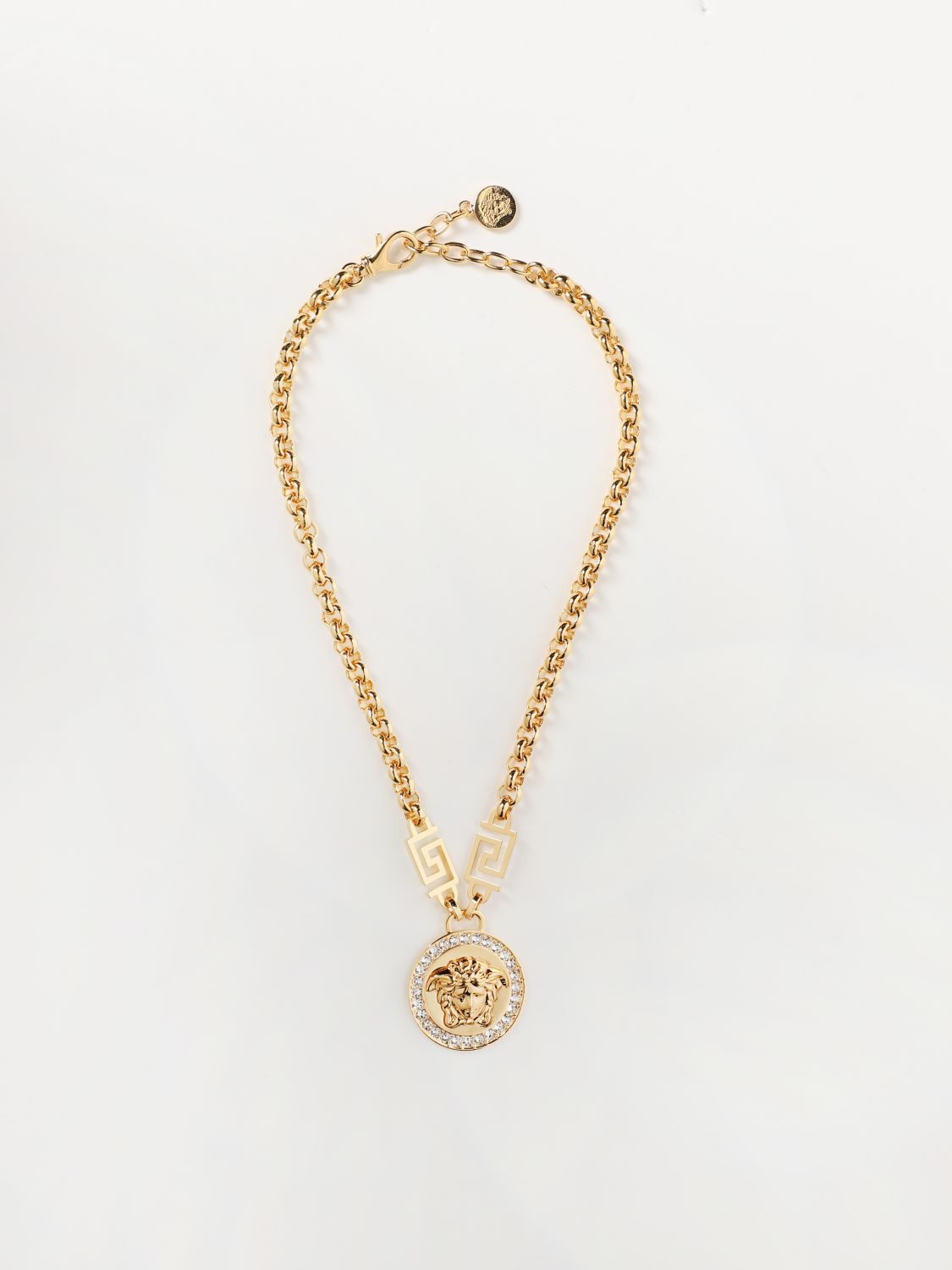 Versace necklace in brass and rhinestones - 1