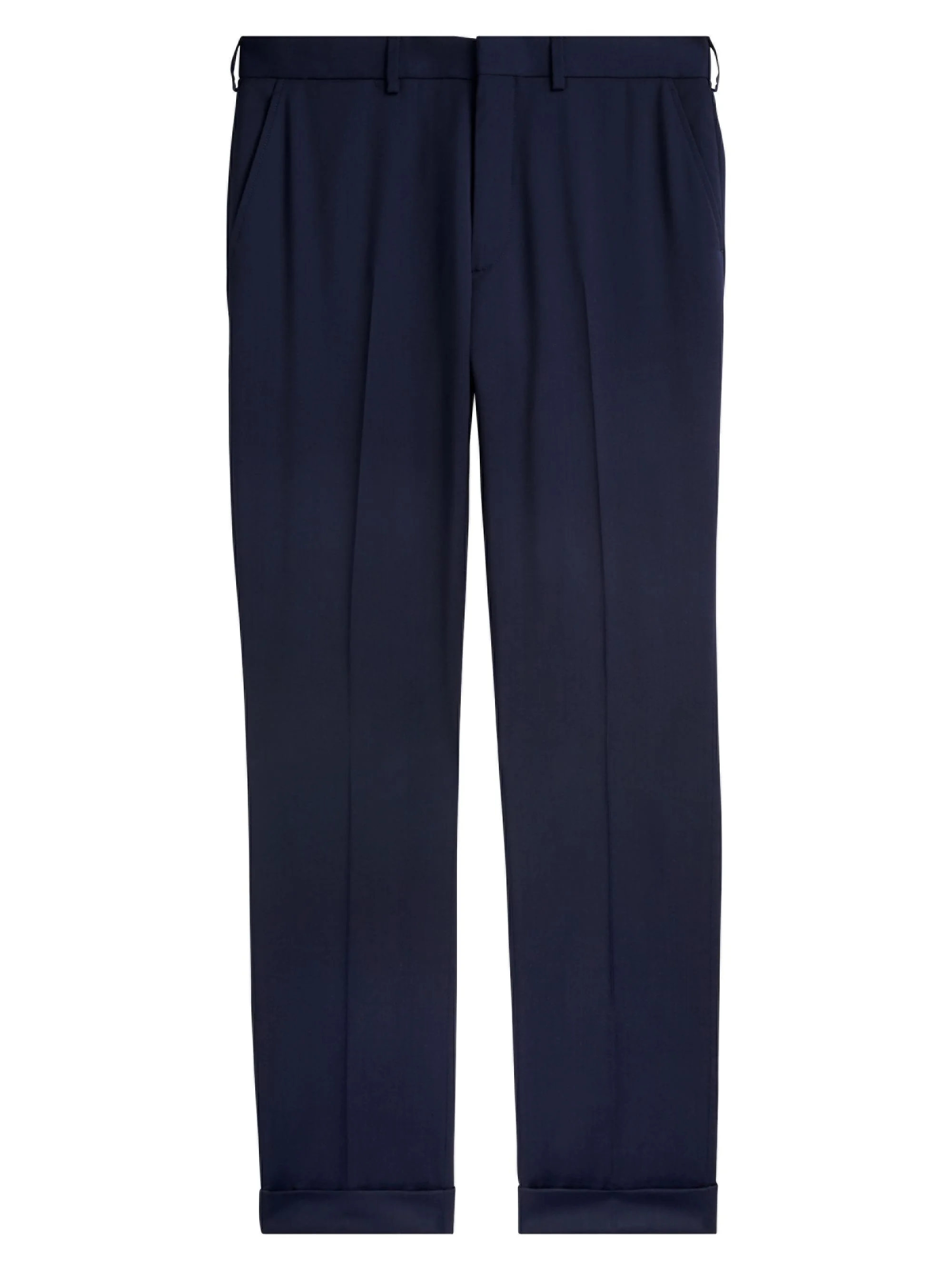 Men's Greg Flat-Front Wool Pants - Navy - 1
