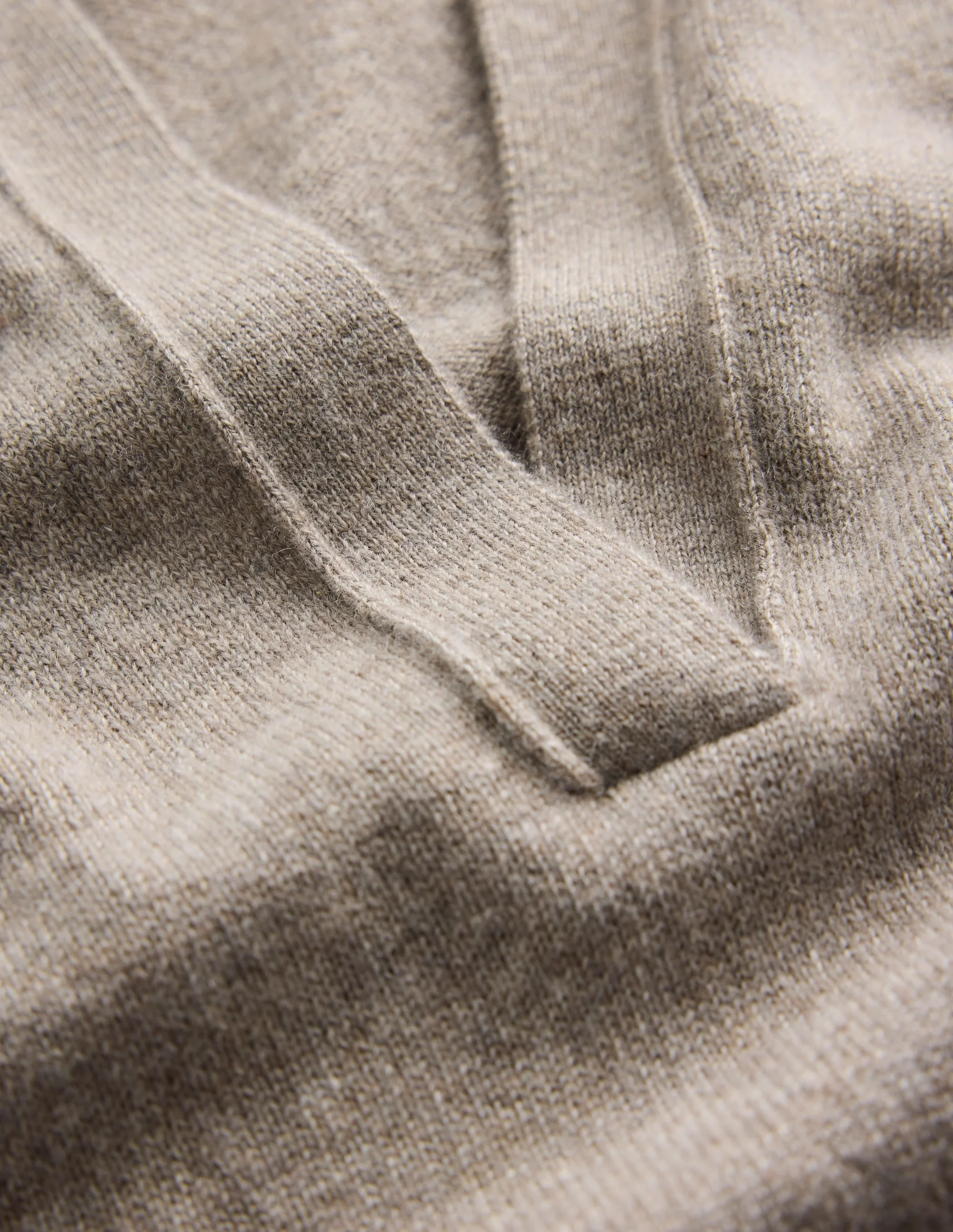 Elsie Cashmere Henley Sweater-Mink Melange - 1