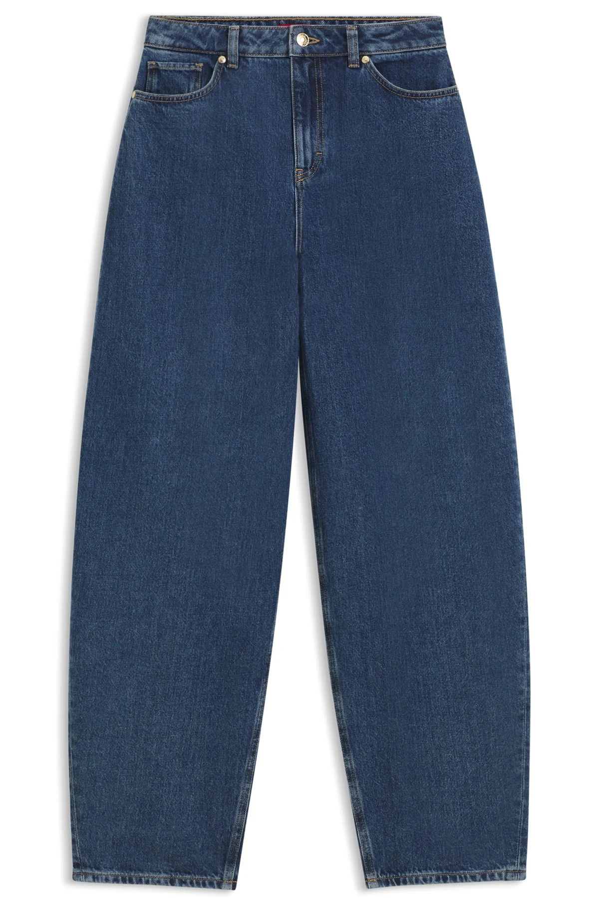 BARREL-LEG JEANS IN BLUE JAPANESE DENIM - 1