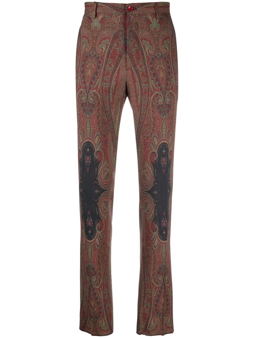 paisley-print slim-cut trousers - 1