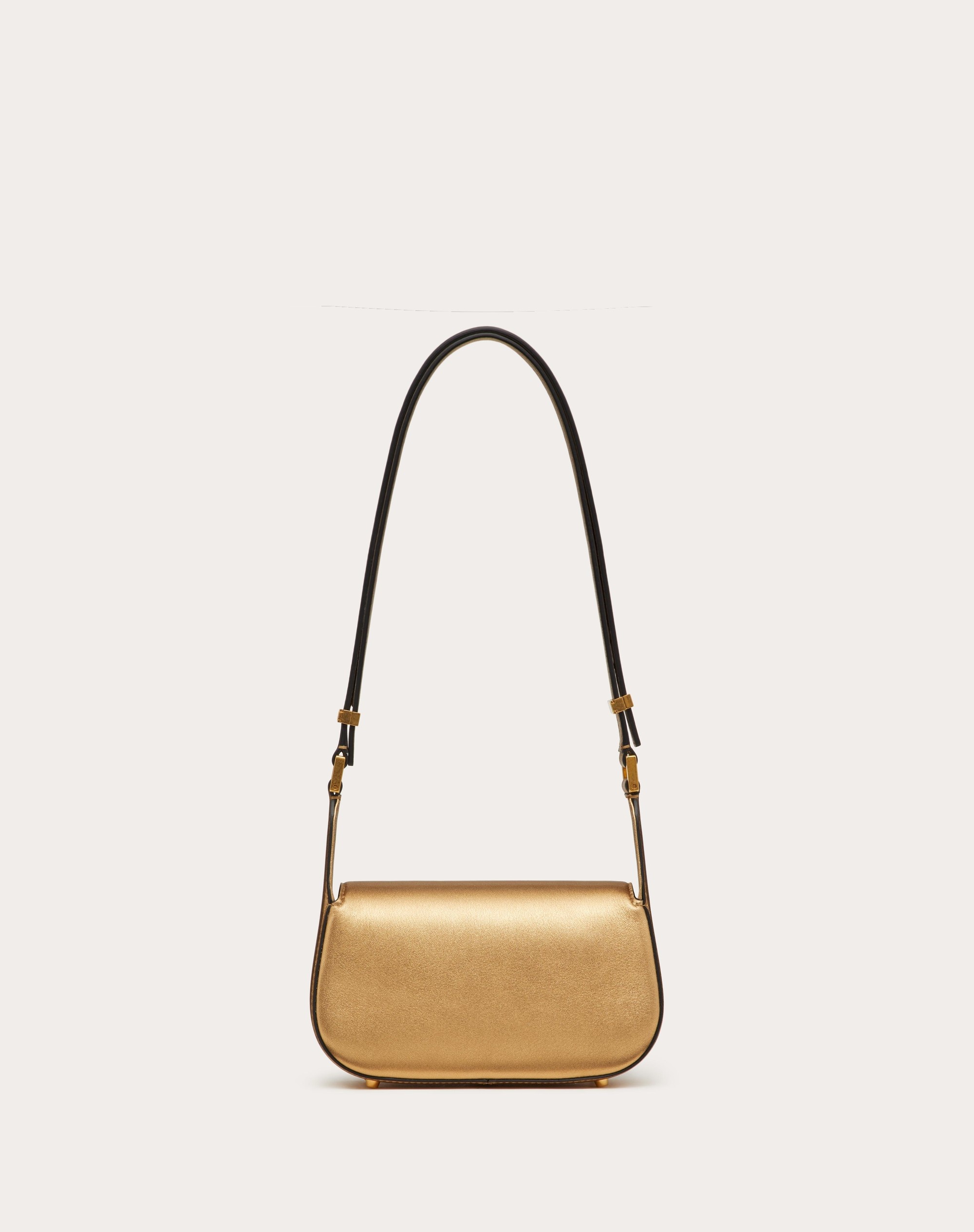 VLOGO CHAIN SMALL LAMINATED NAPPA SHOULDER BAG - 3