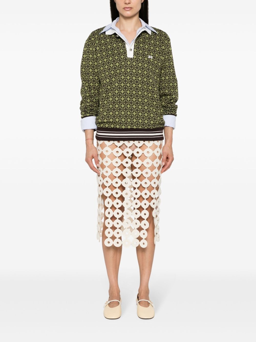 Stanza crochet-knit midi skirt - 2